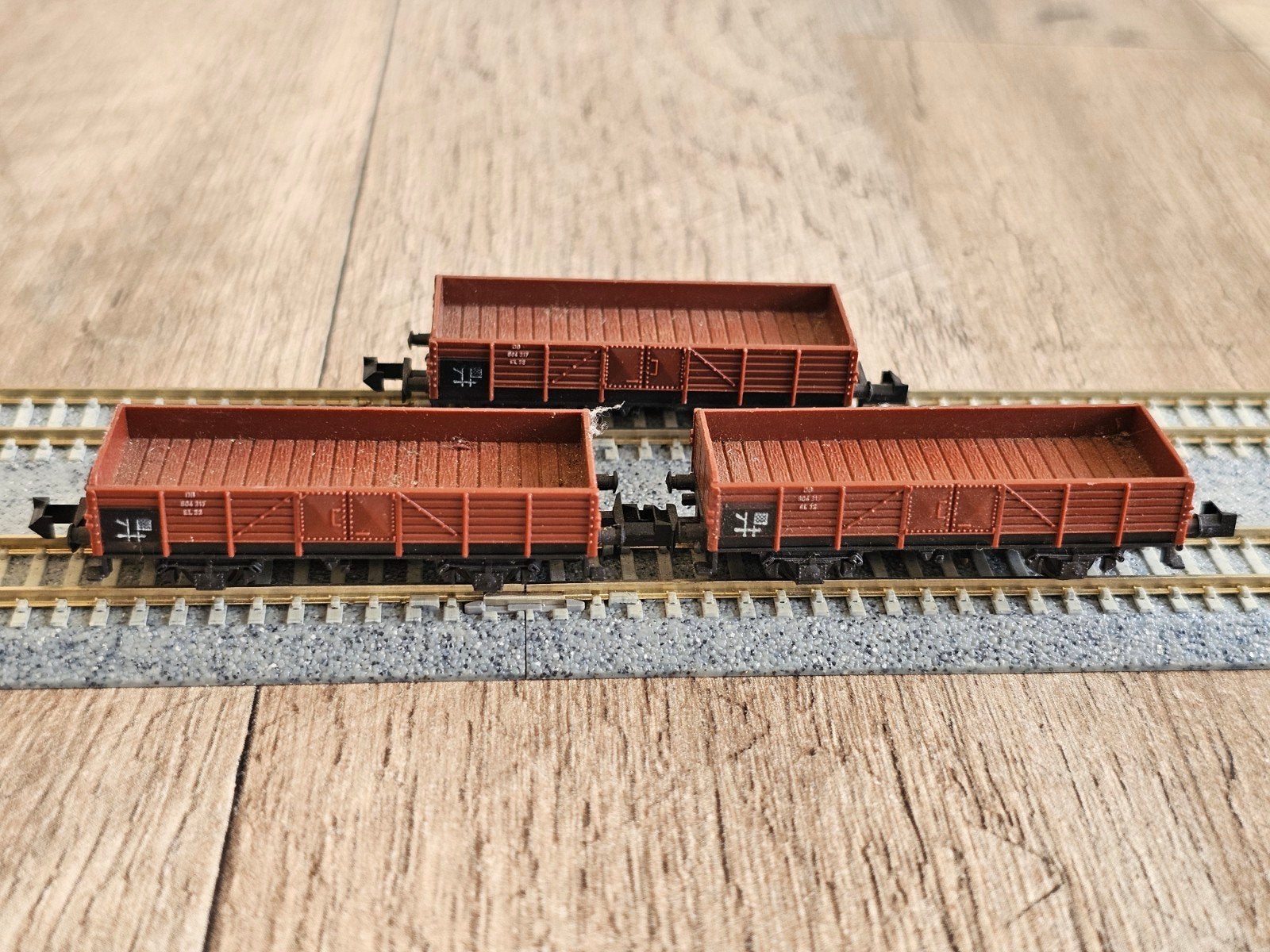N spoor modeltrein wagons - set van 3, Ophalen of Verzenden, Gebruikt, Wagon