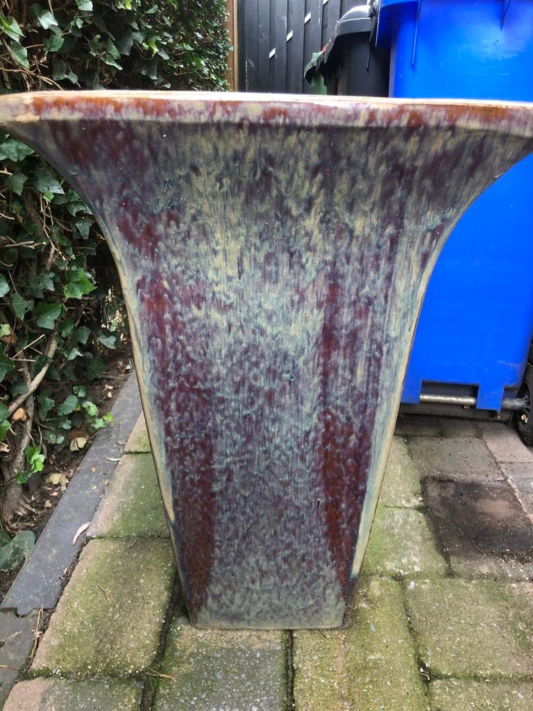 Mooie grote aardewerk plantenbak, Rond, Binnen, Ophalen of Verzenden, Zo goed als nieuw