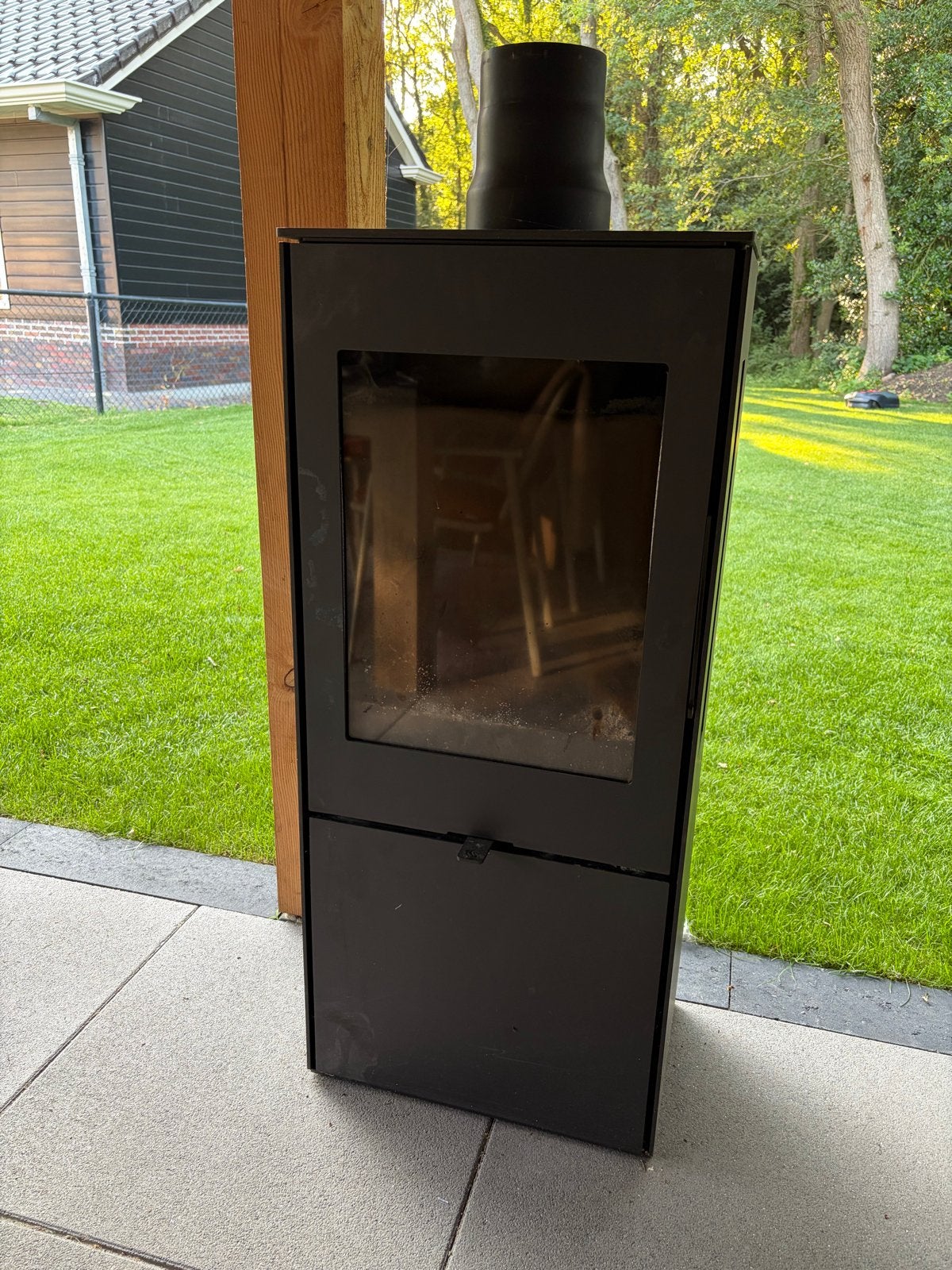 Faber Dimplex 1000 IIIF Houtkachel - 4 kW, Ophalen, Gebruikt, Houtkachel, Vrijstaand