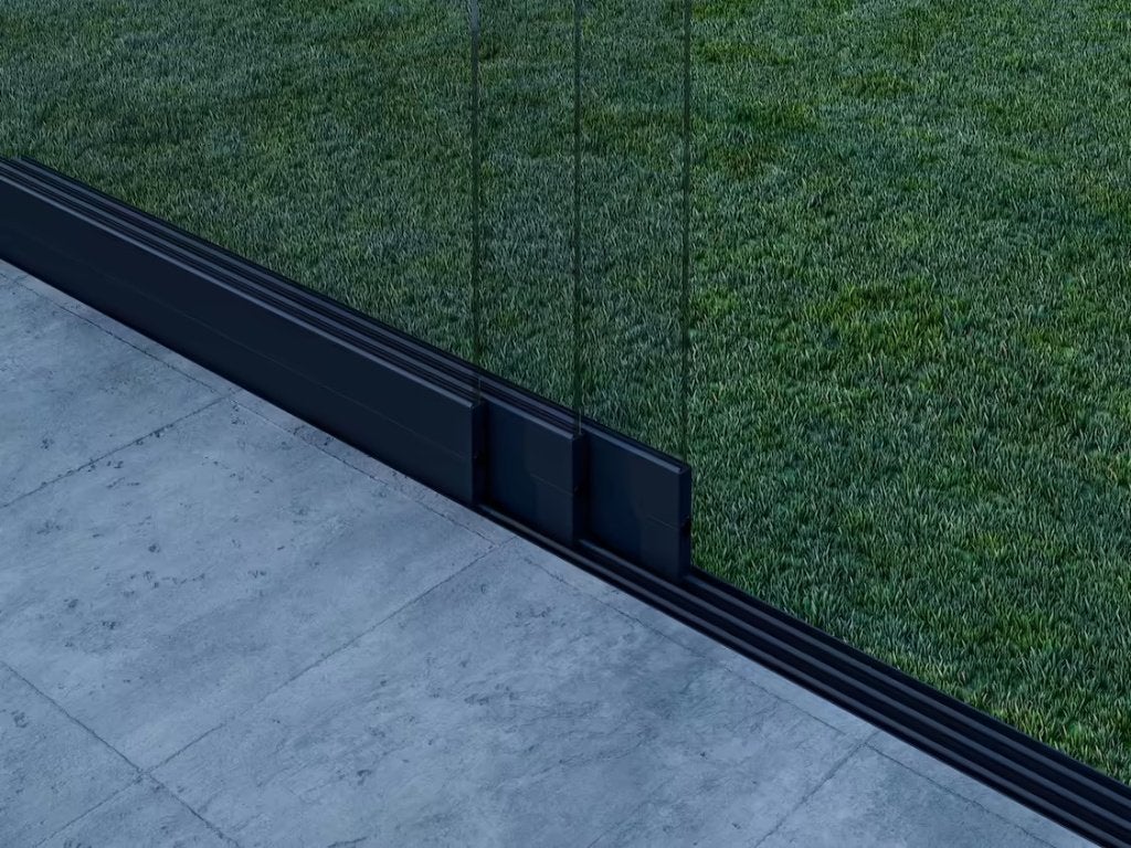 Glazen schuifwand 4 x 900 & 6 x 980mm. Hoogte: 2500 mm, Ophalen of Verzenden, Zo goed als nieuw, Serre