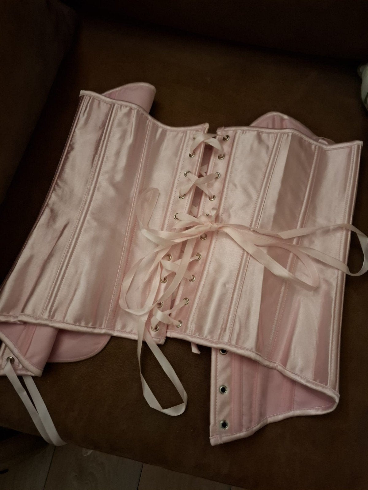 Nieuw roze korset met vetersluiting maat L., Onbekend, Ophalen of Verzenden, Roze, Body of Korset