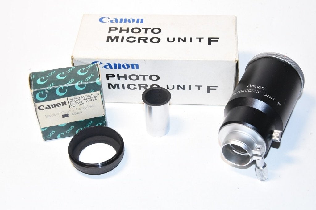 Canon photo micro unit voor FD camera's /macro foto coupler, Ophalen of Verzenden, Gebruikt, Minder dan 400x