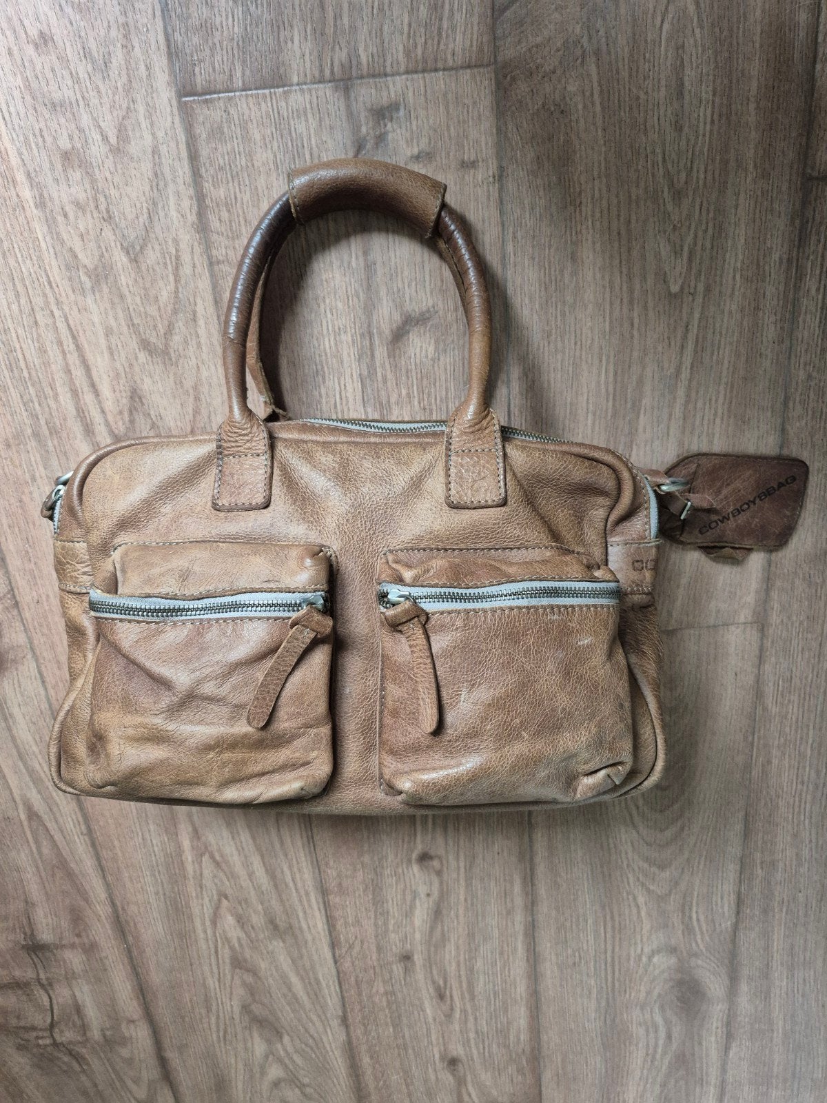 Mooie ruime handtas van Cowboysbag, model 'The Little Bag', Ophalen of Verzenden, Gebruikt, Bruin, Handtas