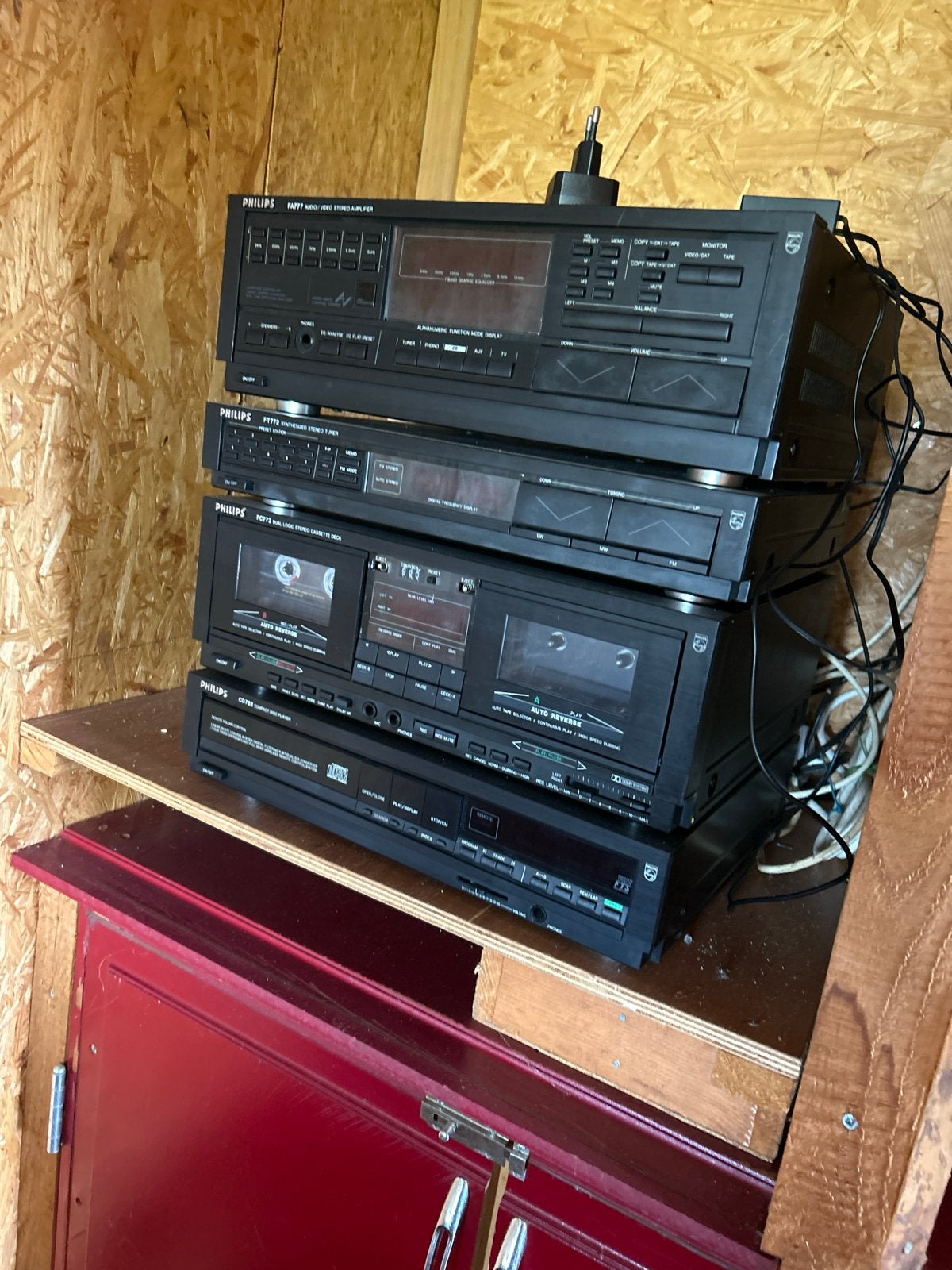 Philips Stereo Set - Versterker, Tuner, Cassettedeck, CD-spe, Ophalen, Philips, Gebruikt, Cassettedeck