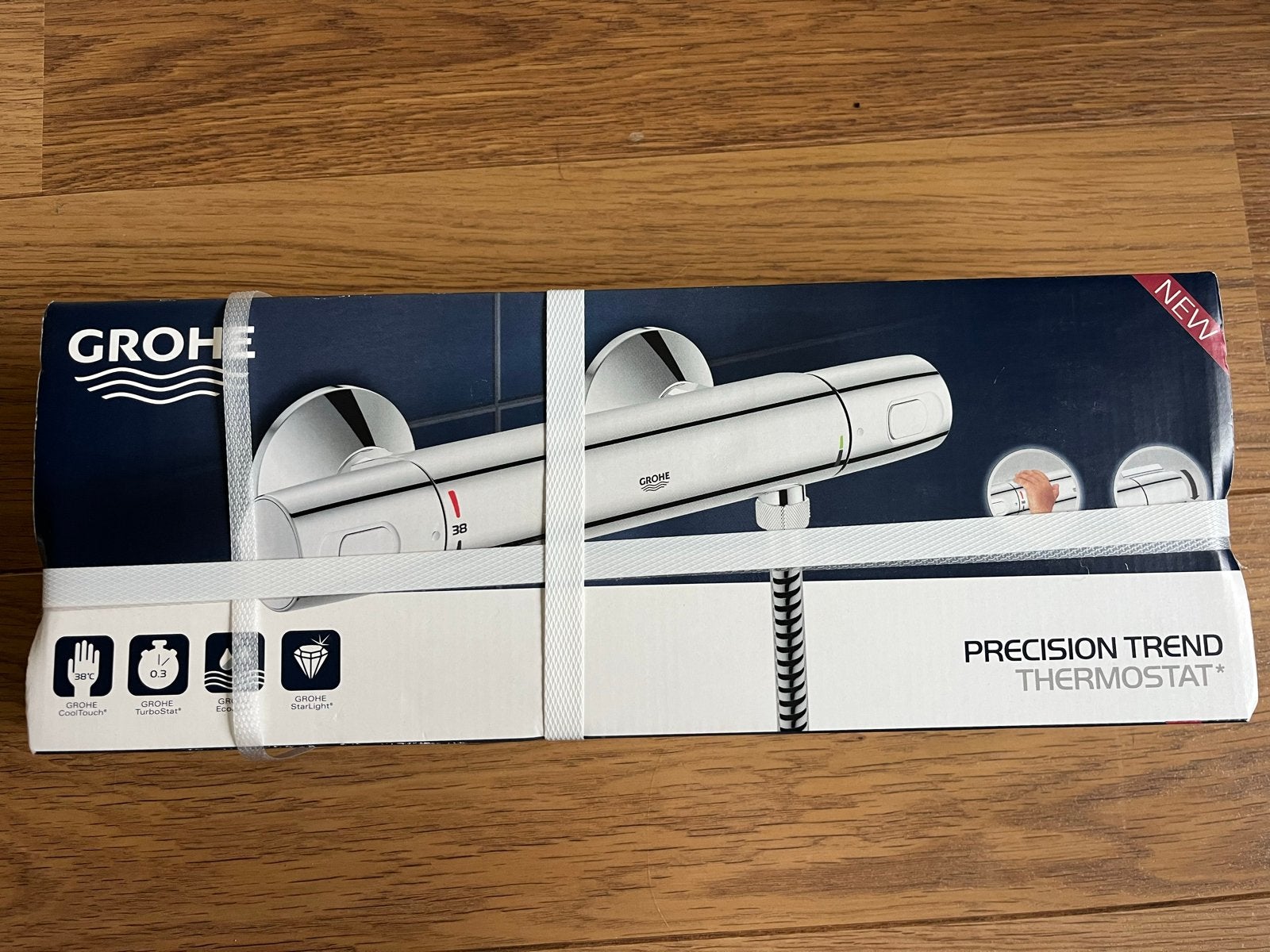 Grohe Precision Trend Thermostat Kraan 120mm - Nieuw in doos, Ophalen, Nieuw, Chroom, Kraan