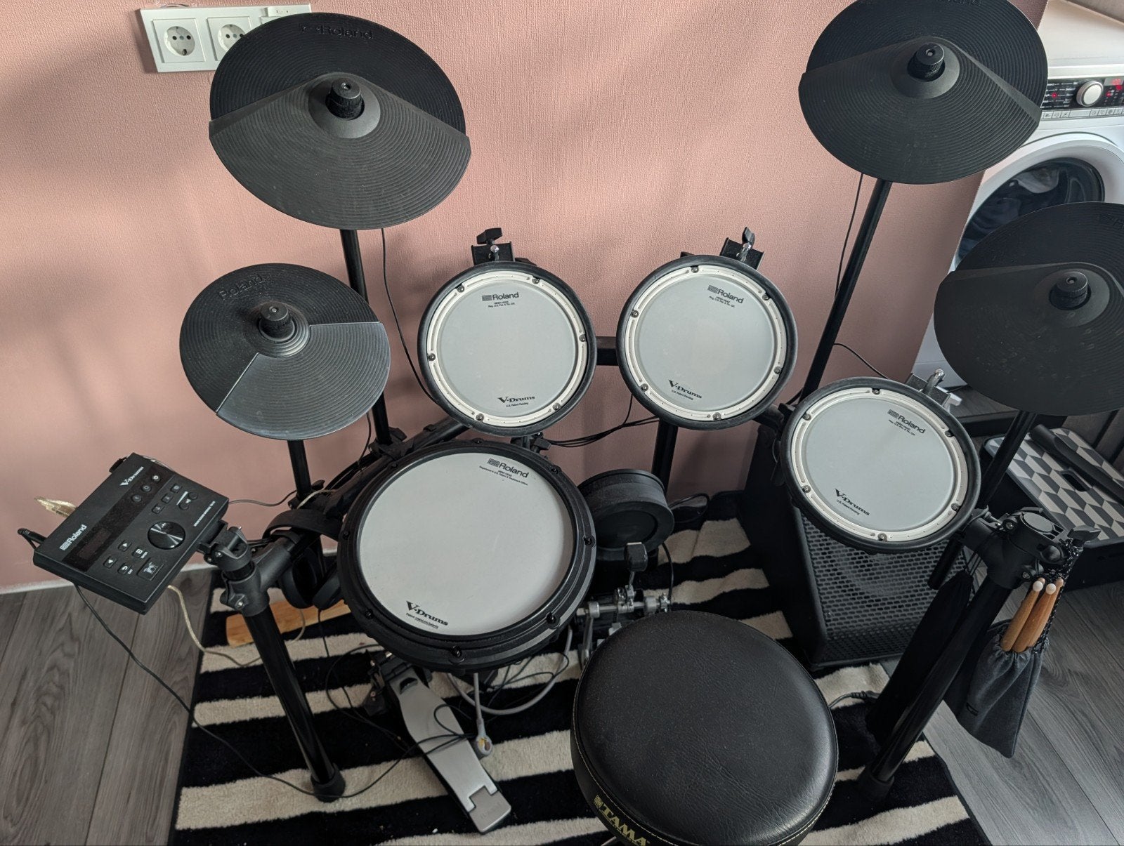 Roland V-Drums TD-07KV Elektronisch Drumstel met Accessoires, Ophalen, Zo goed als nieuw, Roland, Elektronisch