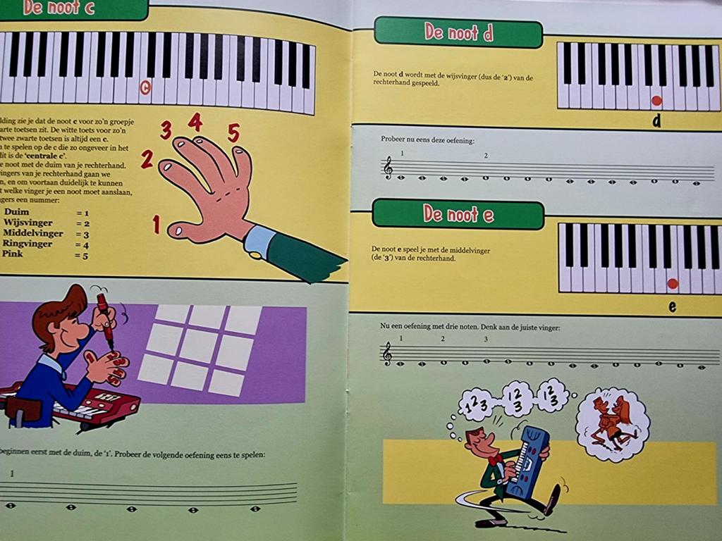 Leerboek voor Keyboard 1 - J.v. Houten ky8., Les of Cursus, Ophalen of Verzenden, Zo goed als nieuw, Keyboard