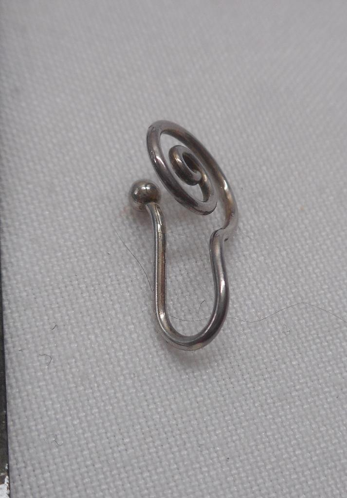 Zilveren neus piercing clips (zonder gaatje) nr.2028, Verzenden, Zo goed als nieuw, Zilver, Neuspiercing