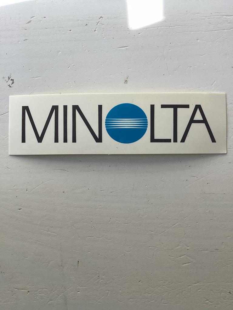 Sticker Minolta (fotografie), Verzenden, Zo goed als nieuw, Merk