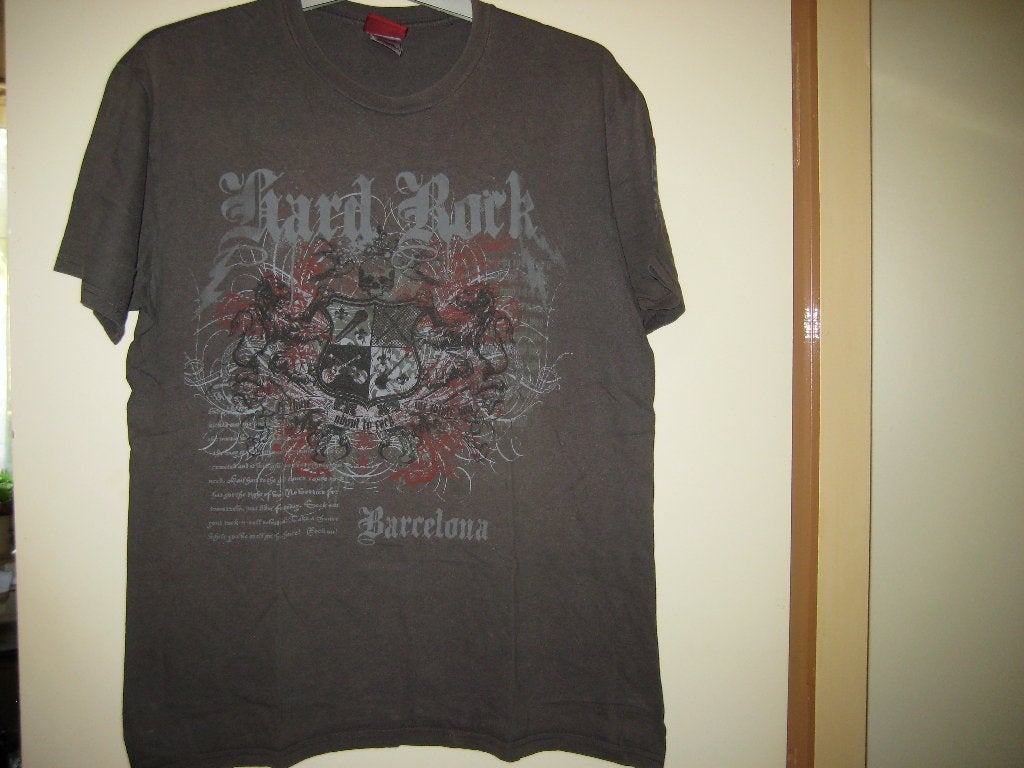 Bruin heren-T-shirt, L, Hard Rock Café, Ophalen of Verzenden, Zo goed als nieuw, Maat 52/54 (L), Bruin