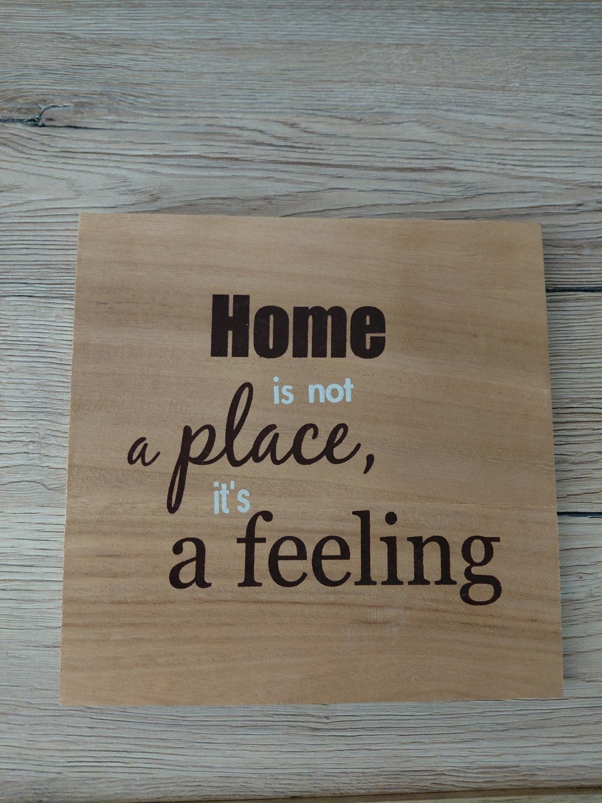 Decoratie bordje, Tekstbord, Ophalen of Verzenden, Zo goed als nieuw, Hout