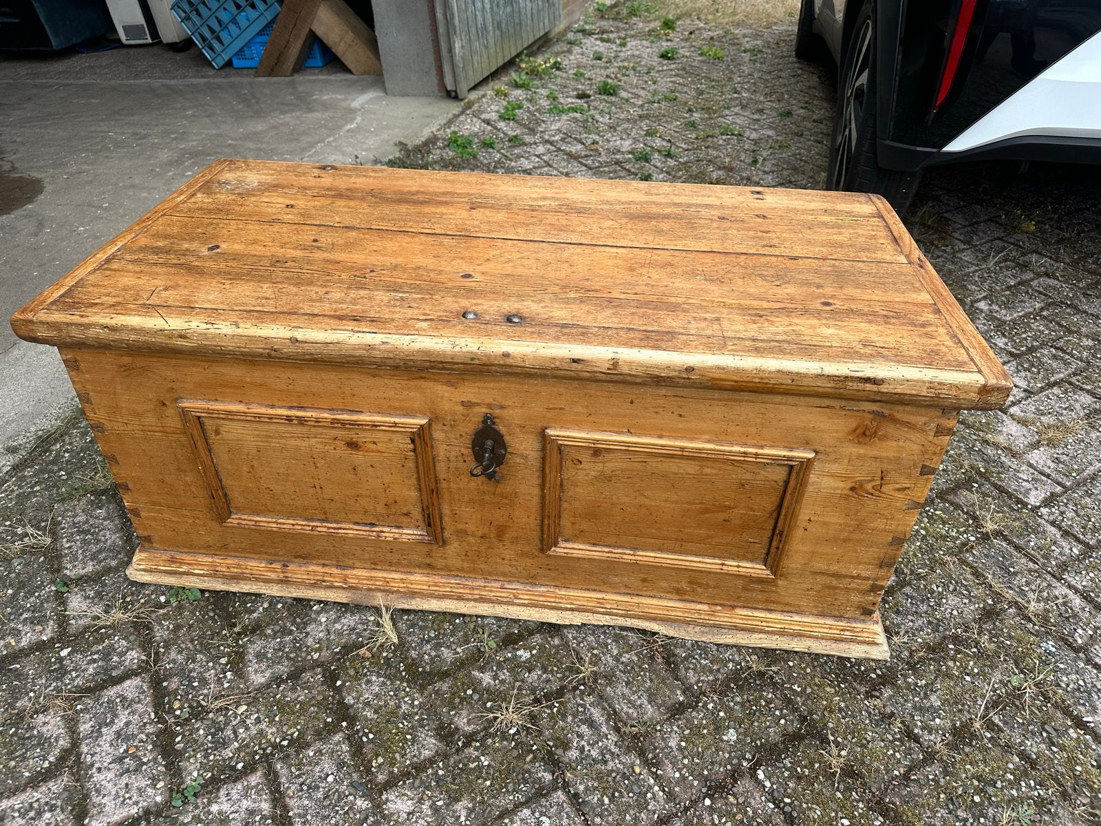 Oude dekenkist - 100x50x50 cm - Veel opbergruimte, Ophalen, 50 – 75, Minder dan 50 cm, Gebruikt