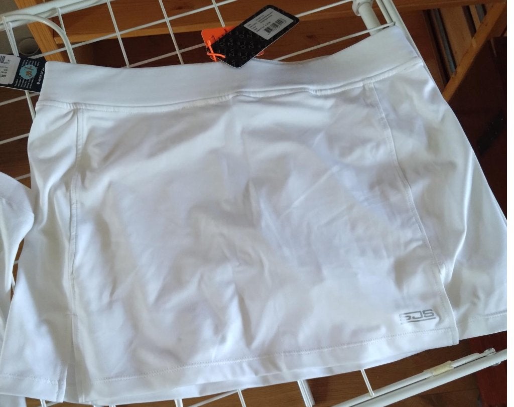 Dames tennis rok en shirt (wit), Wit, Maat 42/44 (L), Nieuw, Ophalen of Verzenden