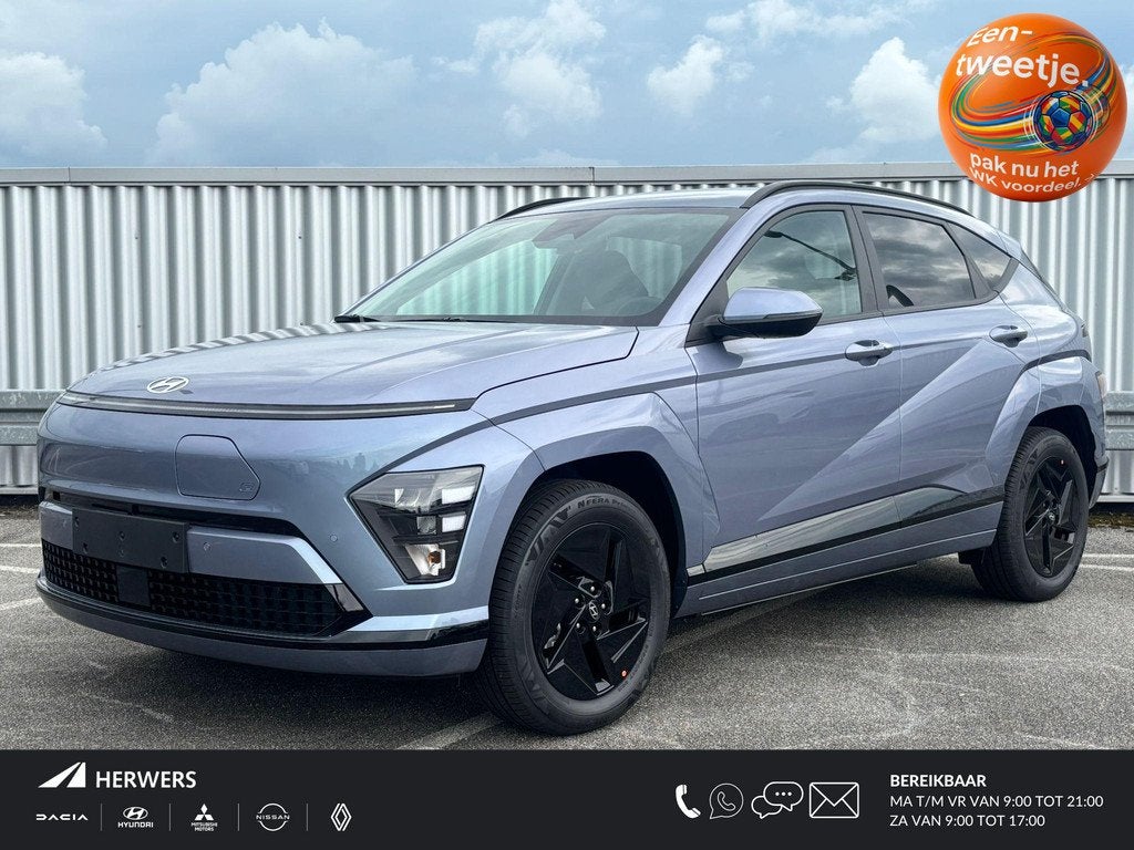 Hyundai Kona Electric Pure Edition 64.8 kWh / €1500,- Voor, Auto's, Hyundai, Stof, 750 kg, Blauw, 420 min