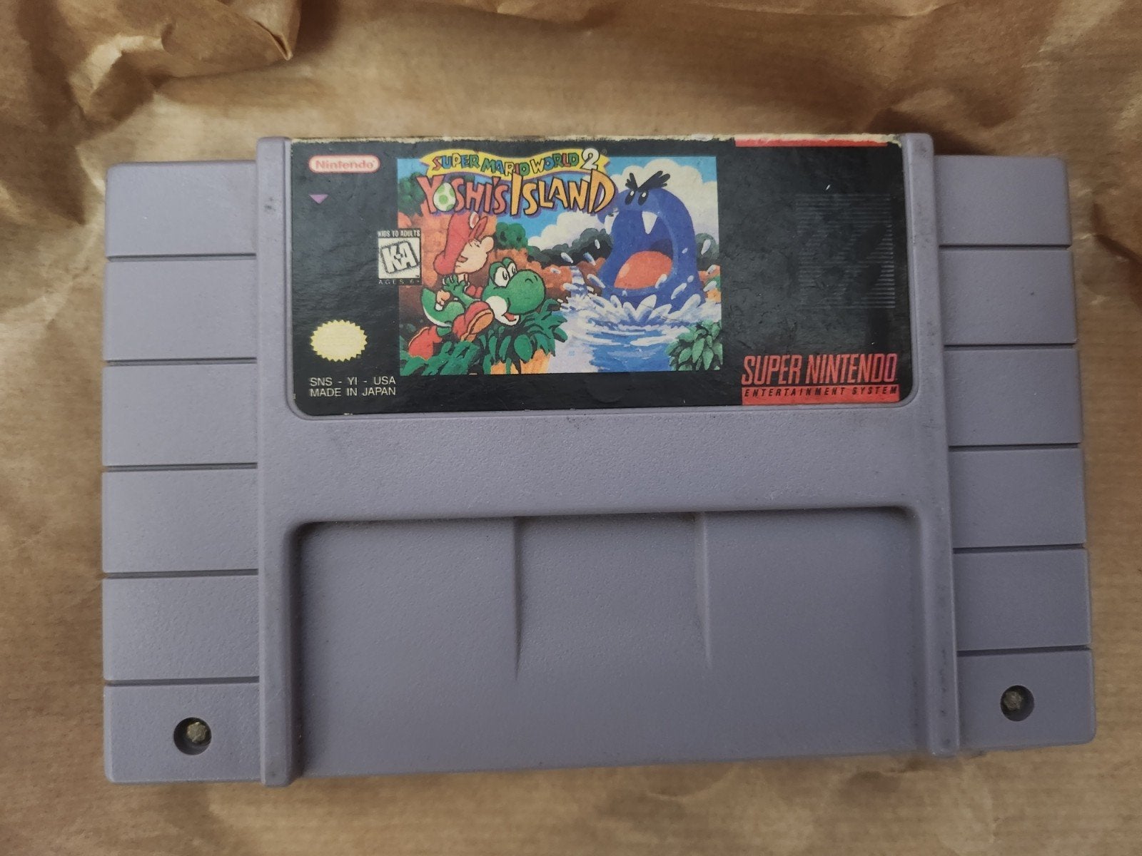 Super Mario World 2: Yoshi's Island - SNES (NTSC-USA), Spelcomputers en Games, Games | Nintendo Super NES, Gebruikt, Platform