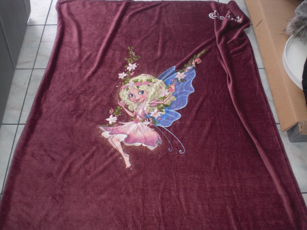 fleece deken efteling 135x185 met elfje, 135 cm, Acryl, Nieuw, Wasbaar