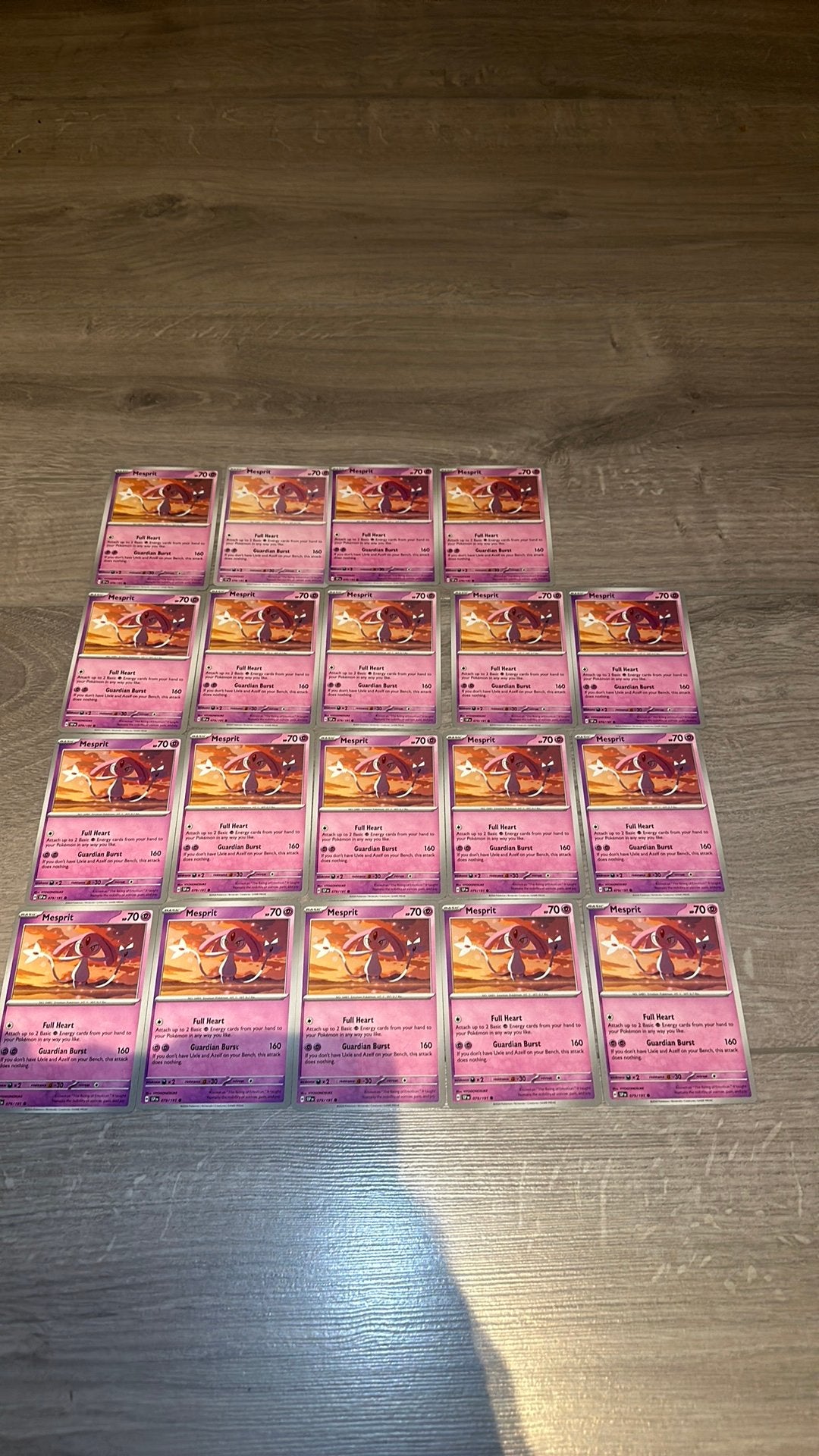 19x Mesprit - Pokemon Kaart, Ophalen of Verzenden, Zo goed als nieuw