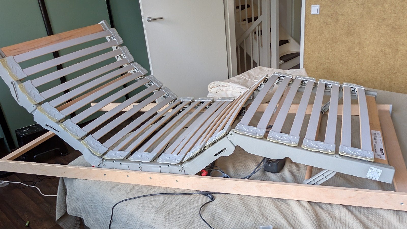 IKEA SULTAN LANGHUS – elektr verstelb lattenbodem 90*200cm, Ophalen, 90 cm, Eenpersoons, 200 cm