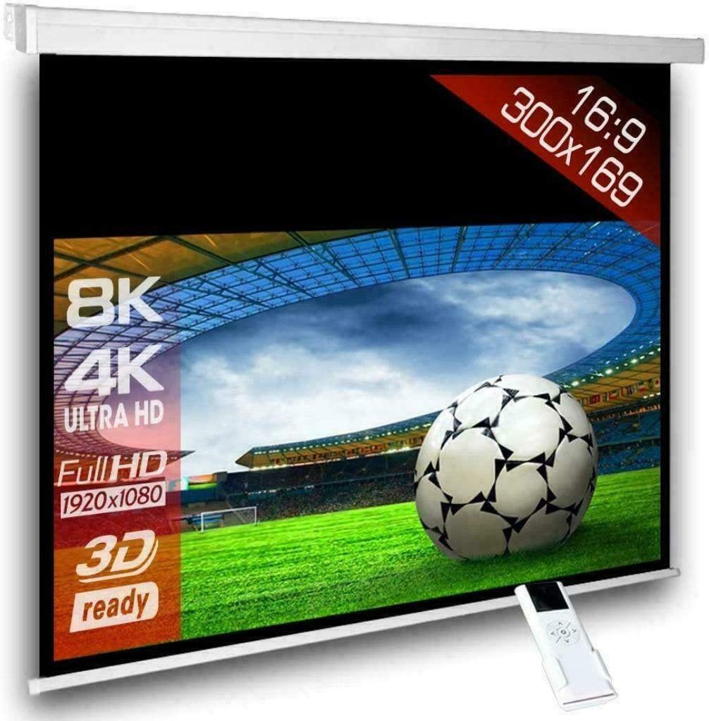 Motor Beamerscherm HDTV 300 x 169cm Slinderline Motorscherm, Ophalen of Verzenden, Nieuw