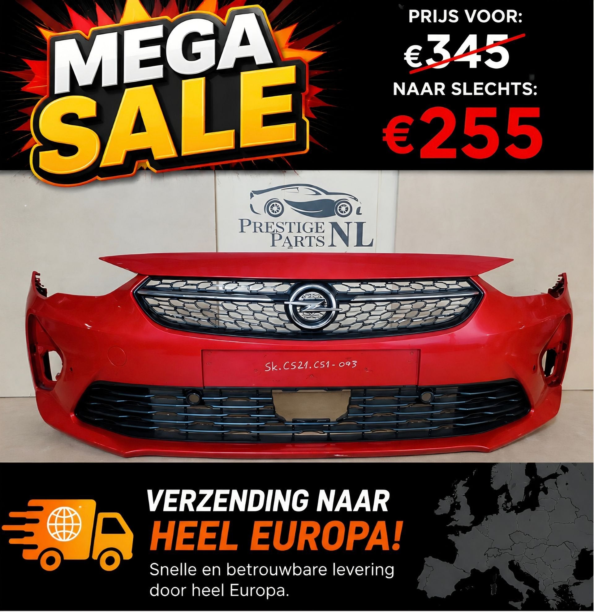 Voorbumper Opel Corsa F GS LINE ORIGINEEL 9830340080 bj.2019, Gebruikt, -, Voor, Opel