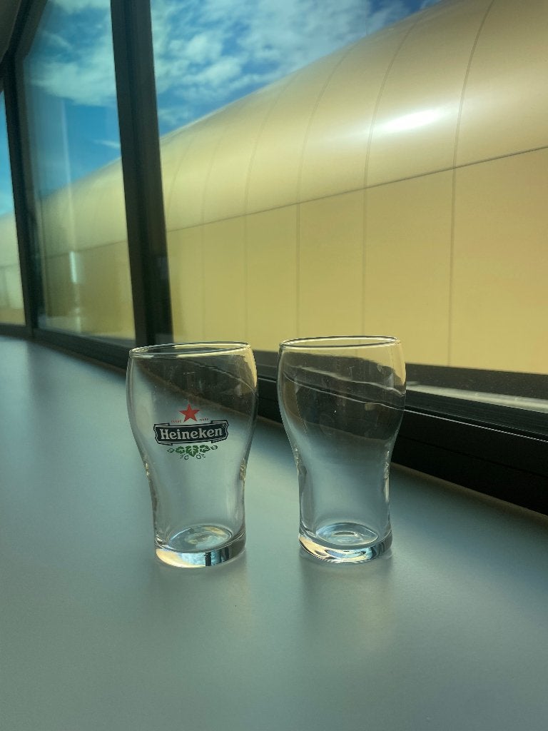 Stapelbare veiligheidsglazen (onder andere van Heineken), Verzamelen, Biermerken, Ophalen, Gebruikt, Glas of Glazen, Heineken