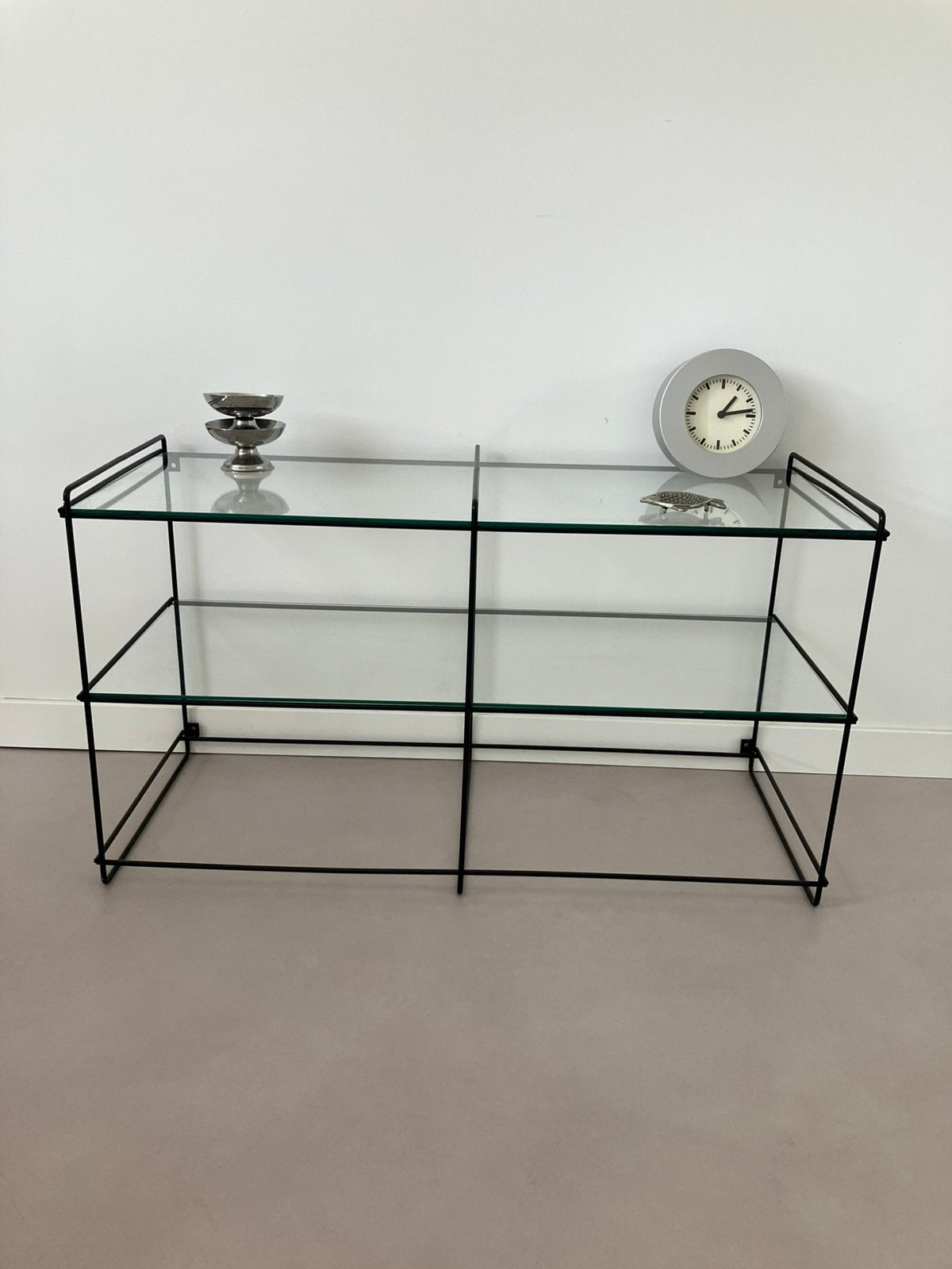 Super leuk vintage wandrek zwart met glazen plaatjes, Ophalen, Gebruikt, Minder dan 100 cm, 25 tot 50 cm