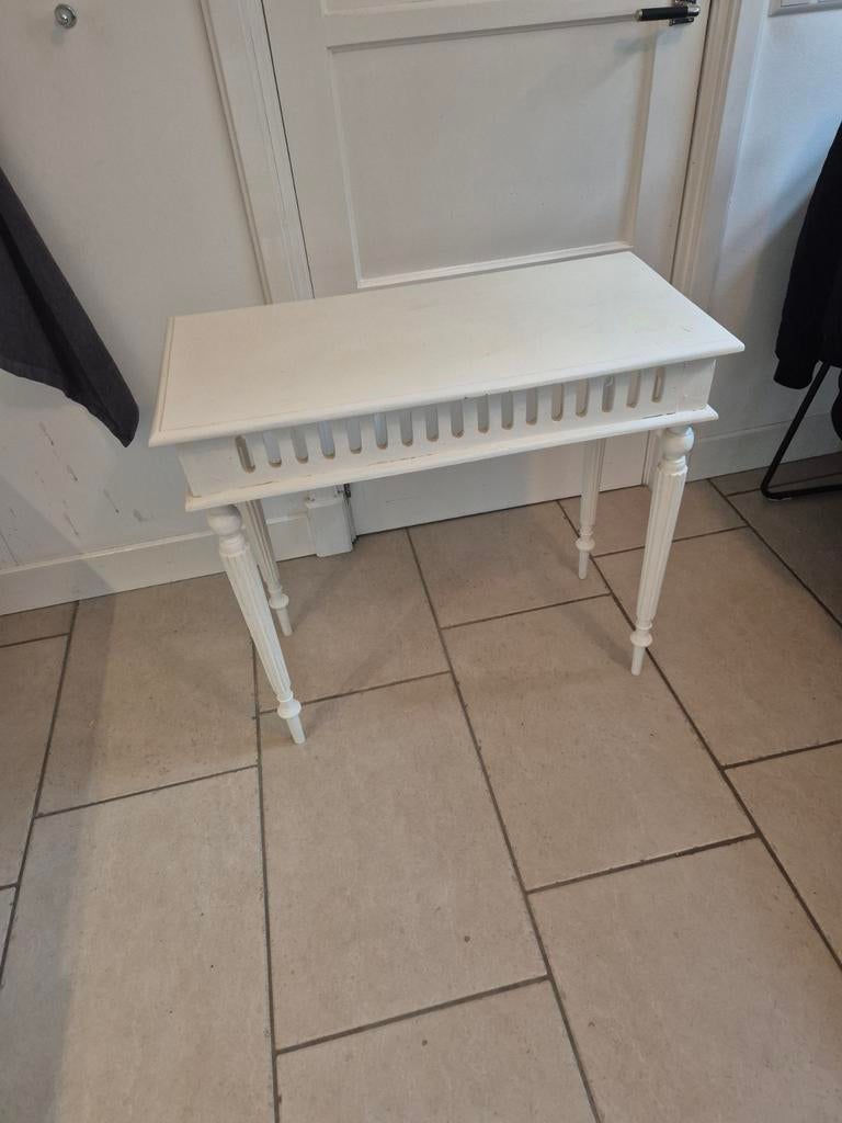 Brocante  tafeltje, Ophalen of Verzenden, 25 tot 50 cm, Rechthoekig, 50 tot 100 cm