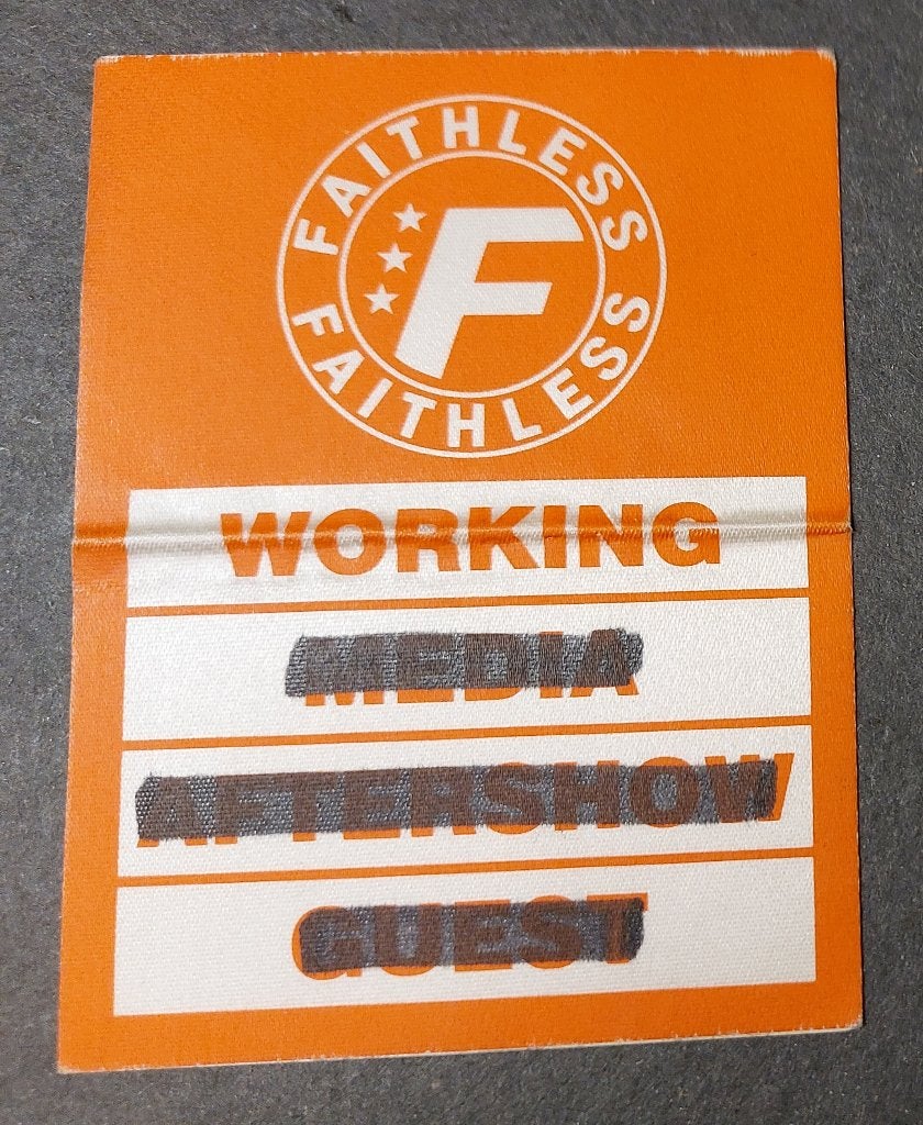 Faithless BACKSTAGE PASS Arnhem 2007, Gebruikt, Faithless, Ophalen of Verzenden, NvT