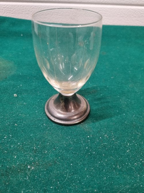 -	Port glas op zilveren voet, Ophalen of Verzenden