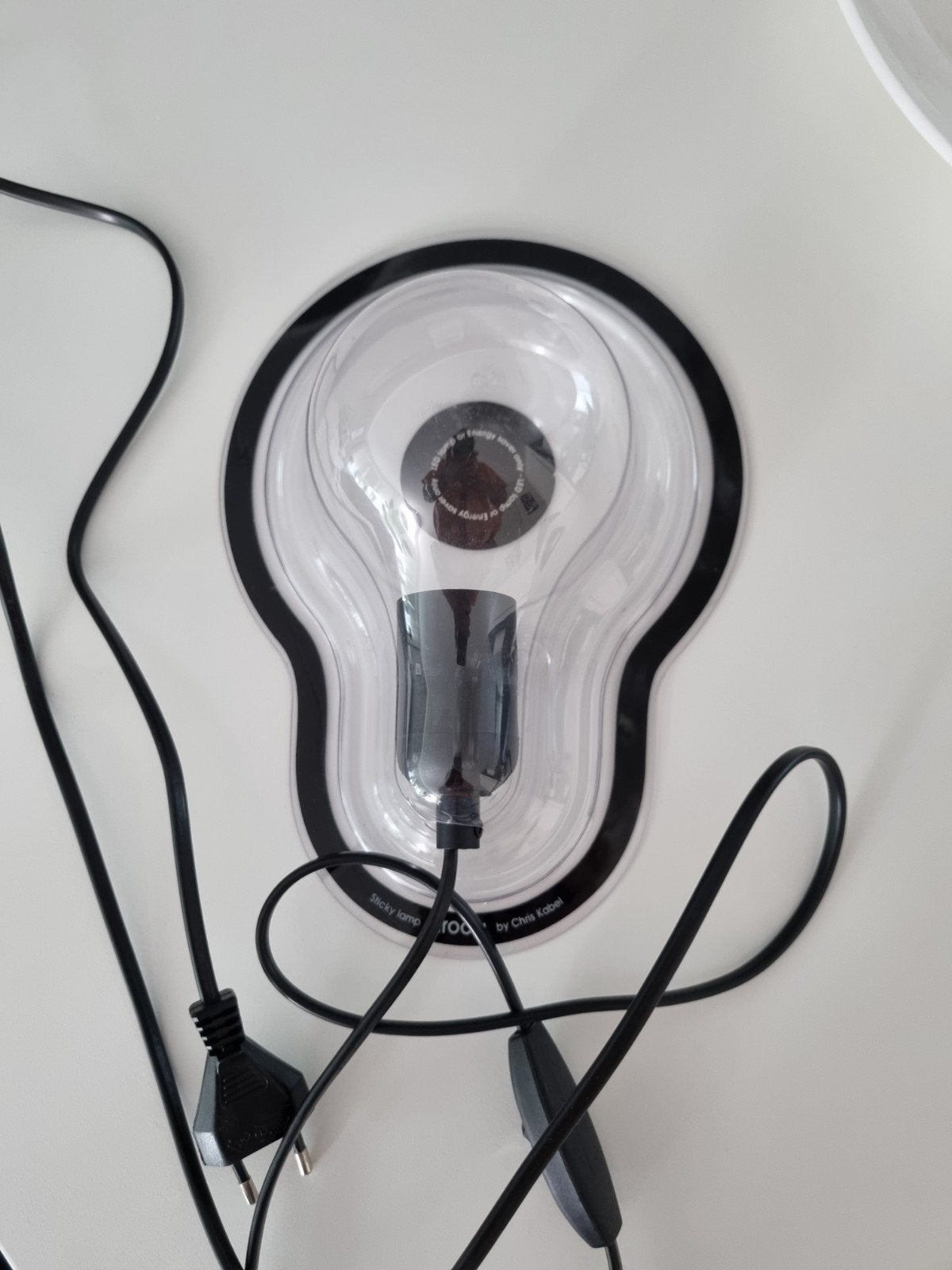 Droog Sticky Lamp by Chris Kabel - Unieke Plaklamp, Wit, Overige merken, Kunststof, Zo goed als nieuw