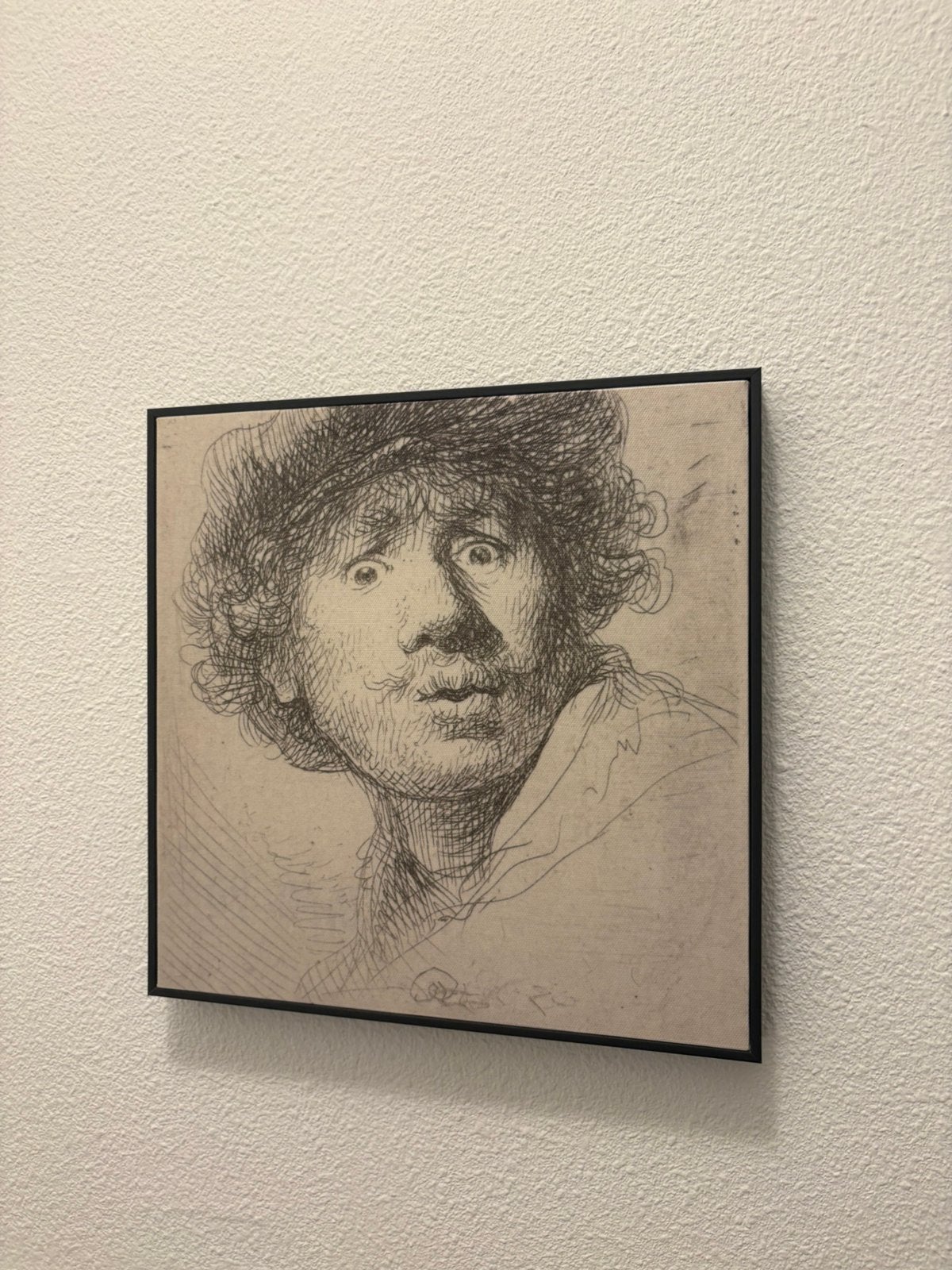 Rembrandt van Rijn canvas (30x30cm), Antiek en Kunst, Ophalen of Verzenden
