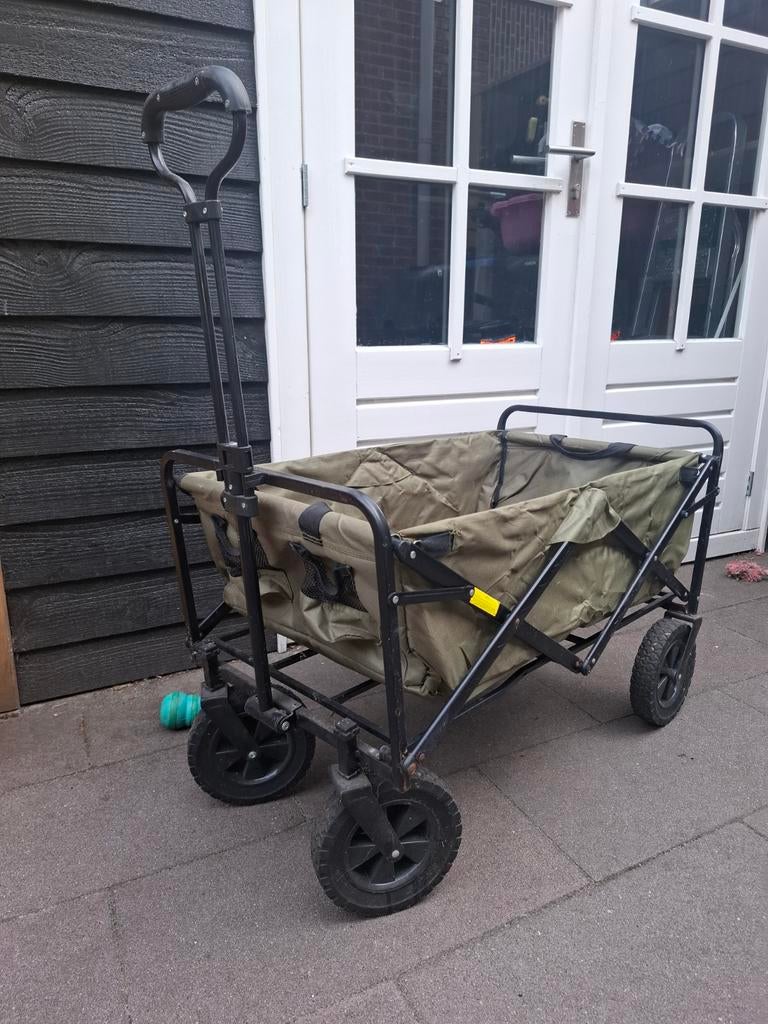 Bolderkar legergroen, Caravans en Kamperen, Bolderkarren, Ophalen of Verzenden, Opvouwbaar, Gebruikt