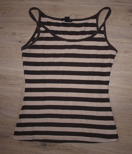 Bruin Gestreepte Top H&M (M), Maat 38/40 (M), H&M, Bruin, Ophalen of Verzenden
