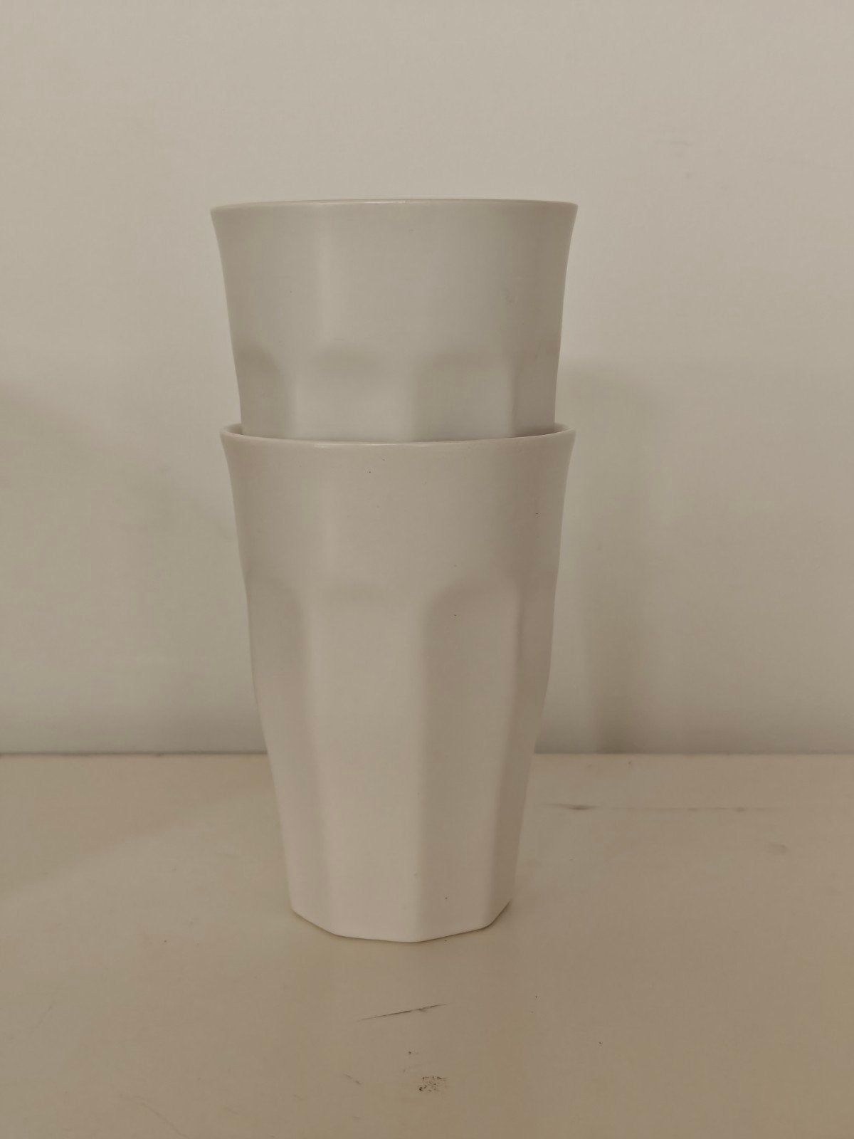 Hema Mirabeau Mokken 330ml wit - Set van 2, Hema, Gebruikt, Keramiek, Overige stijlen