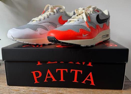 Setje Nike Air Max 1 Patta Hyper Crimson 46, Overige kleuren, Nieuw, Ophalen of Verzenden, Sneakers of Gympen