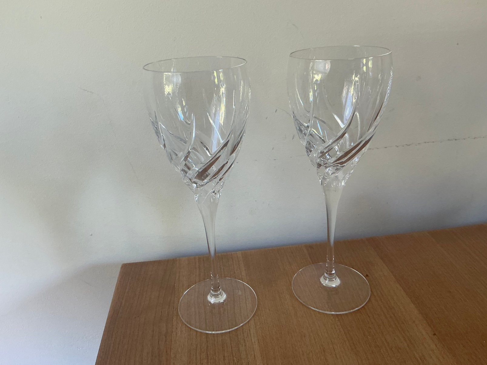 2 Toscane wijnglazen - rode wijn - Kristal - Albert Heijn, Glas of Glazen, Ophalen of Verzenden, Overige stijlen, Glas