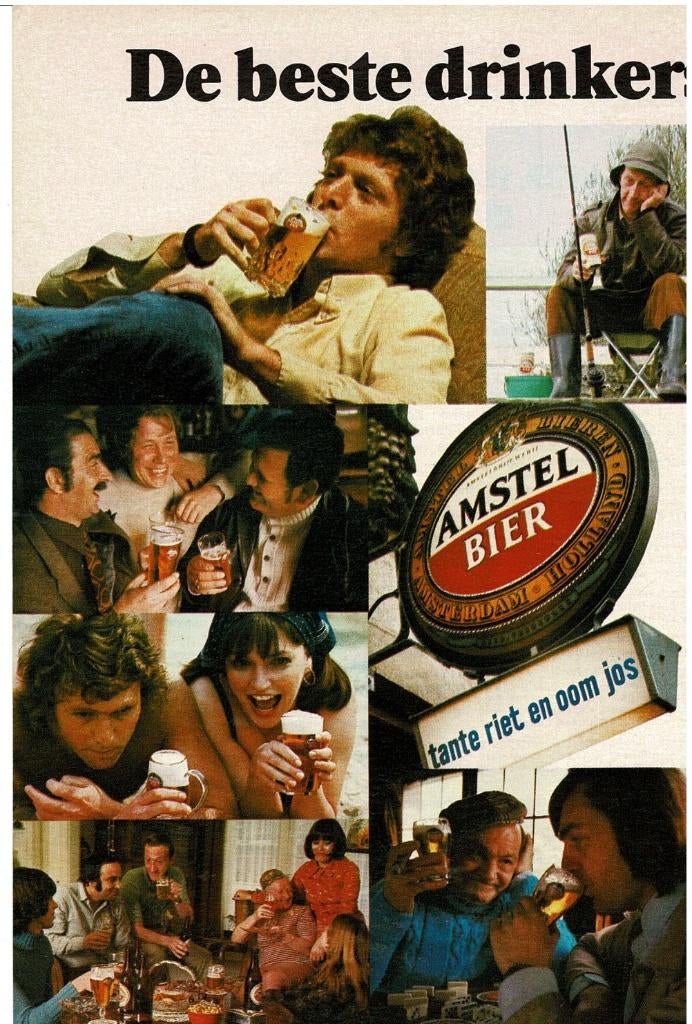 De beste drinkers drinken het AMSTEL BIER 1973, Verzamelen, Verzenden, Zo goed als nieuw, Overige typen