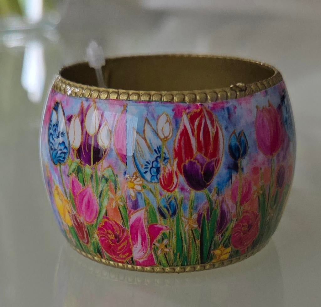Servetring Rick Triest - Bloemenpracht Tulpen, Ophalen of Verzenden, Nieuw, Glas, Overige stijlen