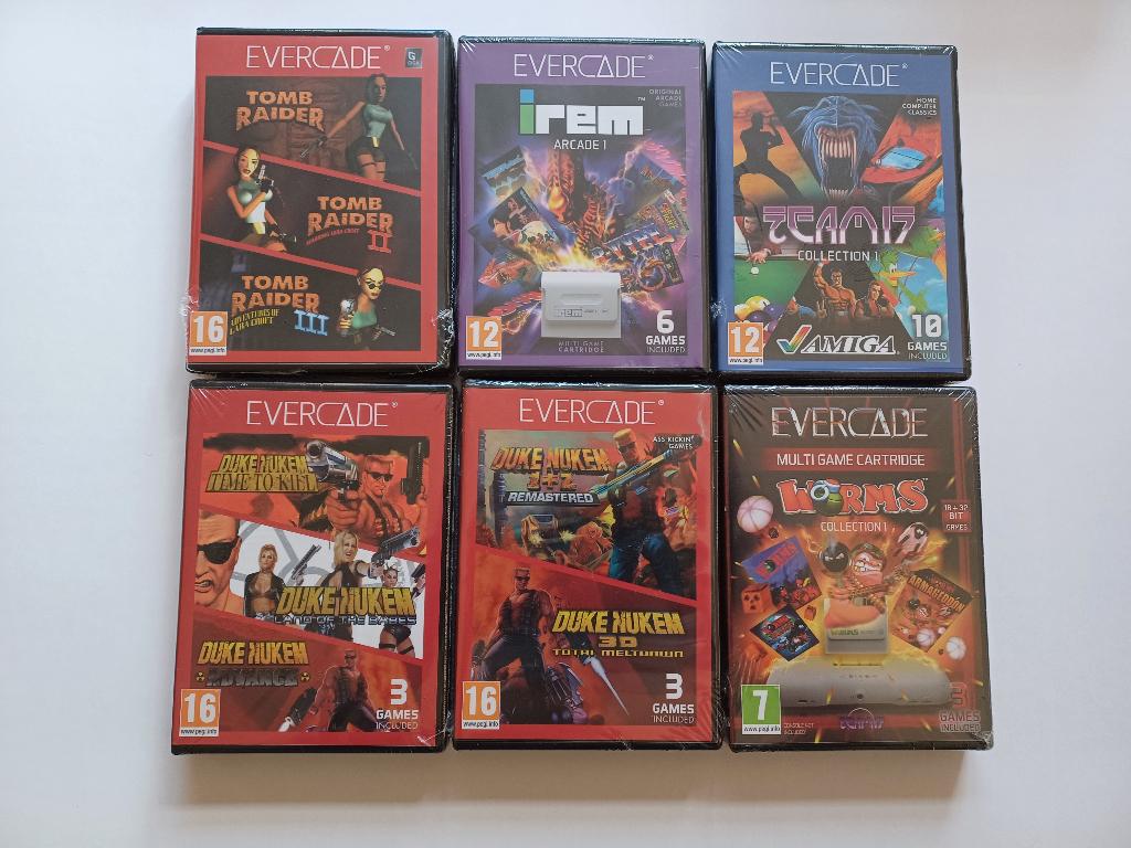 Evercade Tomb Raider, Duke Nukem 1+2, Team 17, Irem 1 Worms, Spelcomputers en Games, Games | Overige, Shooter, 1 speler, Nieuw