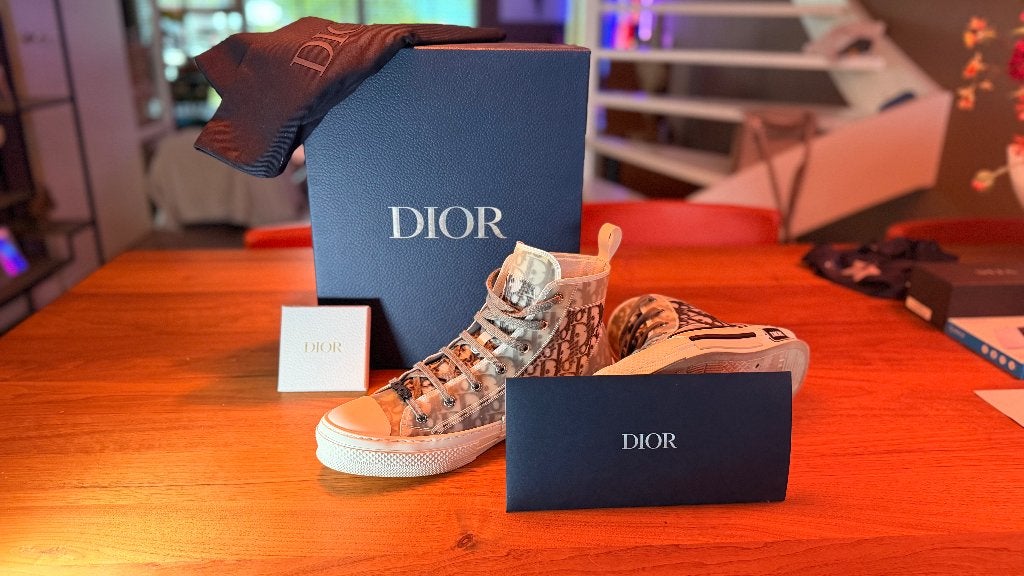 Dior B23 HT Oblique Transparency White/Black + Lace Charm, Kleding | Heren, Schoenen, Christian Dior, Verzenden, Wit, Sneakers of Gympen