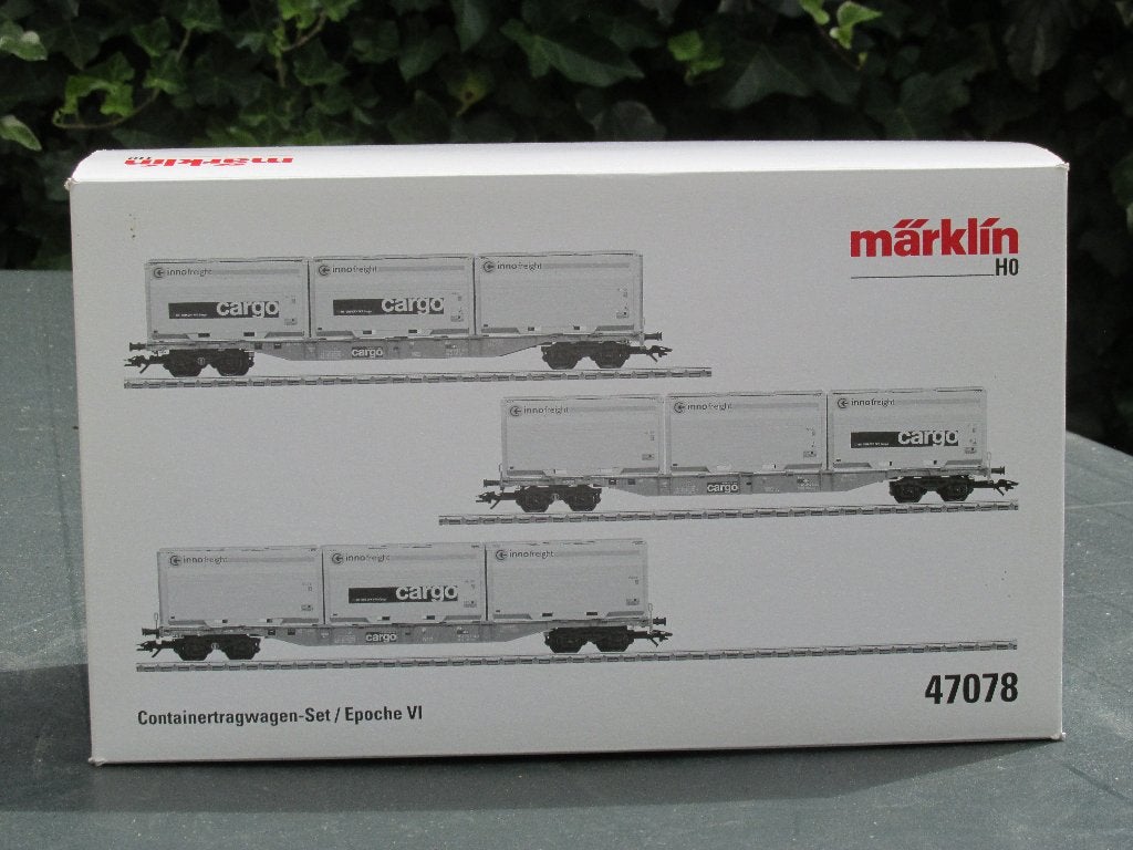Märklin container tragwagen set 47078, Wisselstroom, Treinset, Verzenden, Nieuw