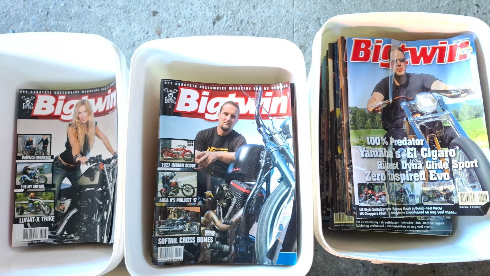 Bigtwins, easyrider, chroom en vlammen, Ophalen