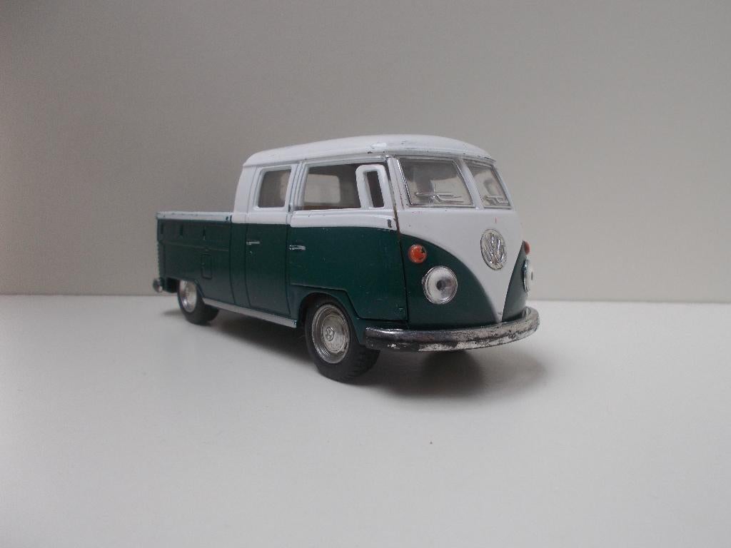6463 VW Volkswagen Transporter T1 Double Cab Pickup Kinsmart, Ophalen of Verzenden, Gebruikt, Auto