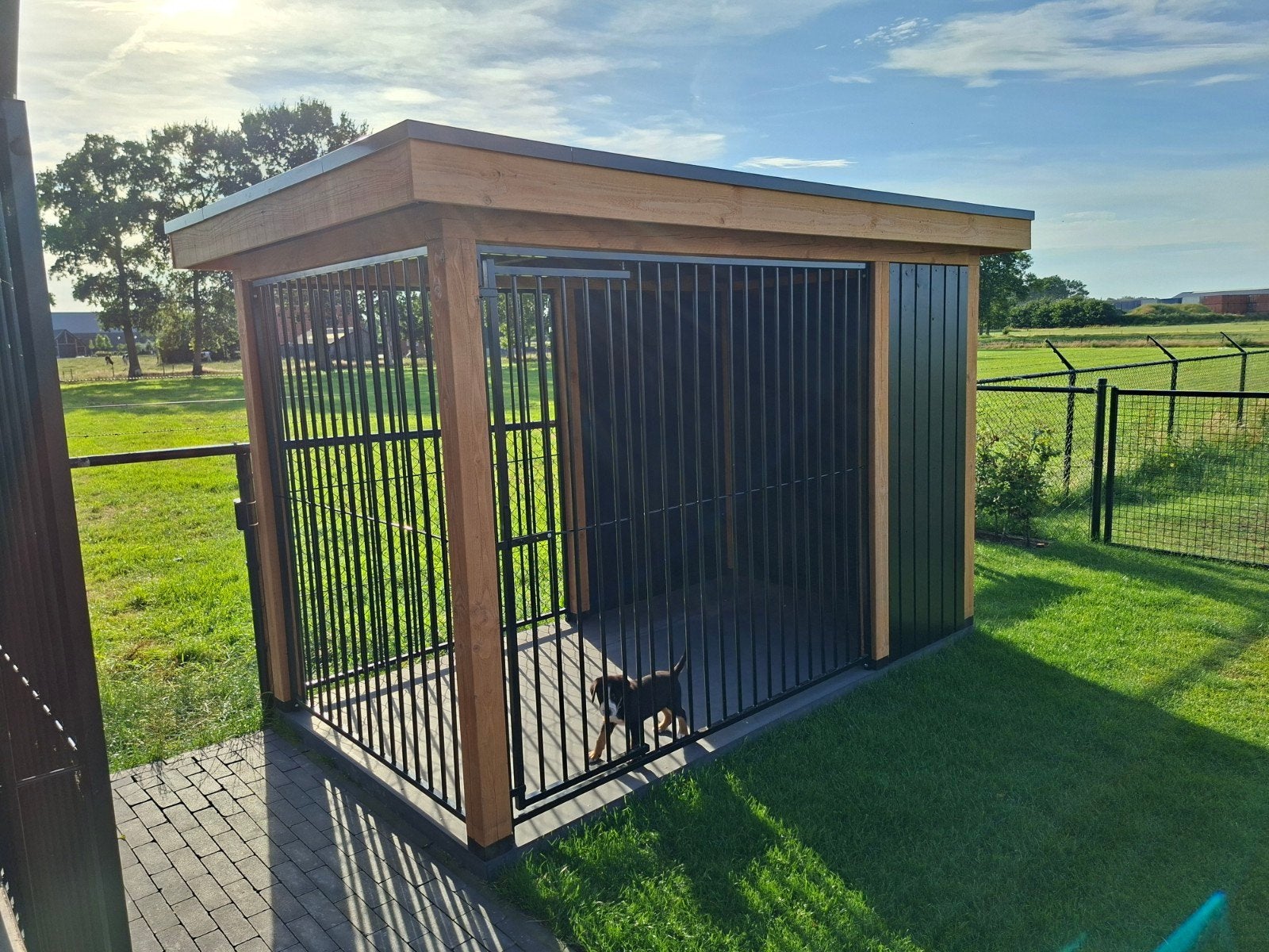 Te koop super mooi hondenhok met vloer!, Ophalen, Nieuw, 110 cm of meer, 100 cm of meer