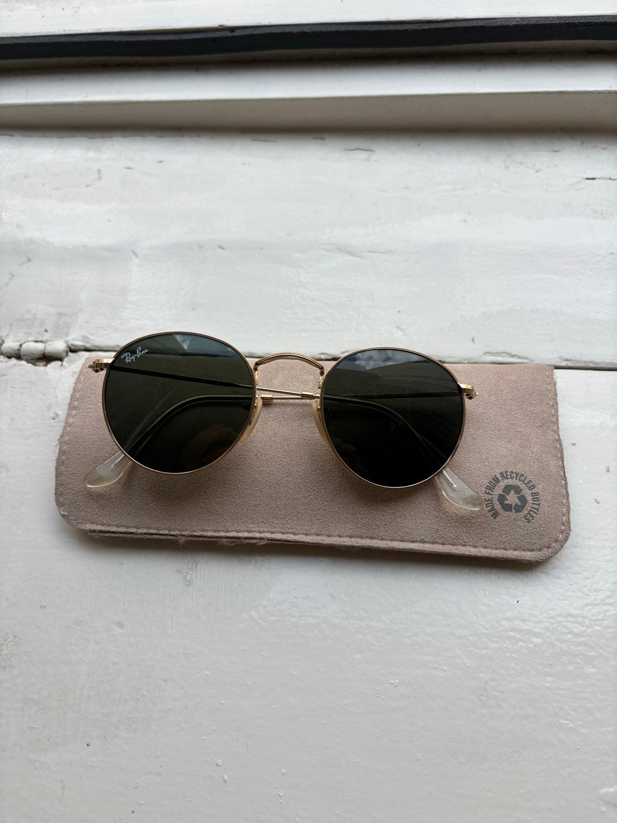 Originele Ray-Ban RB3447 Round Metal zonnebril, Gebruikt, Zonnebril, Ophalen of Verzenden, Ray-Ban