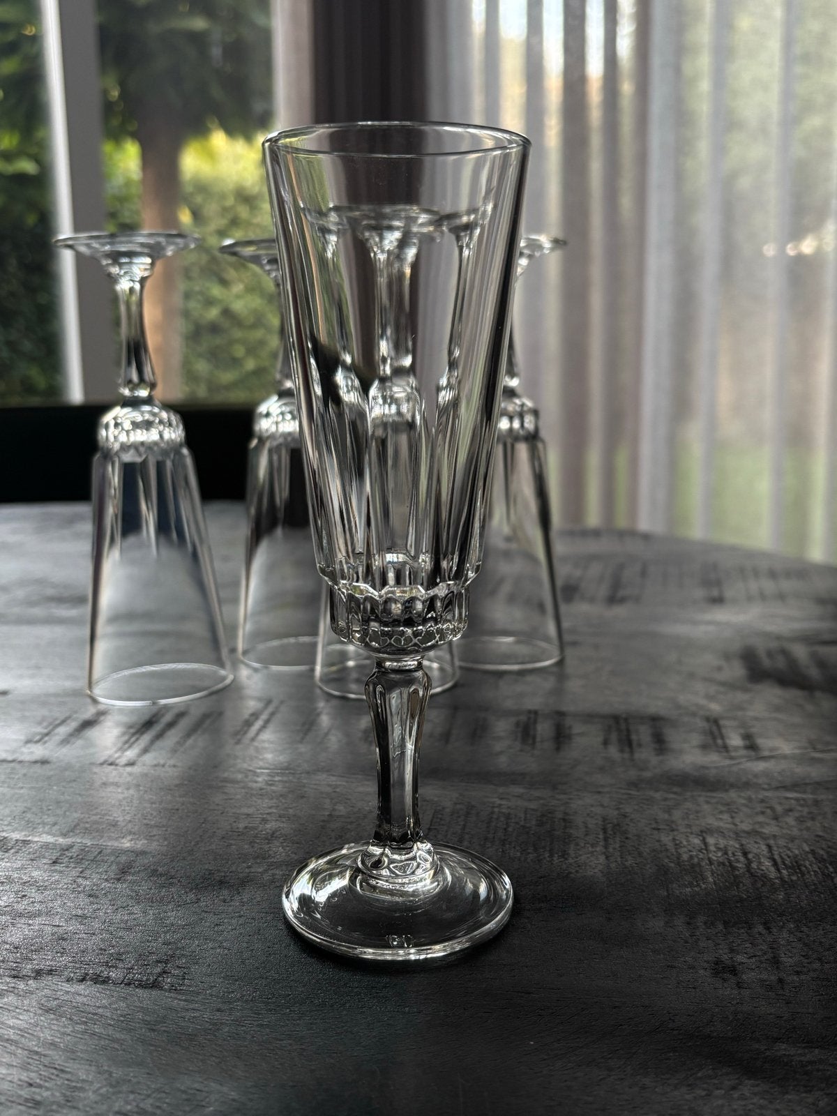 Set van 6 vintage champagne flutes, Antiek en Kunst, Ophalen