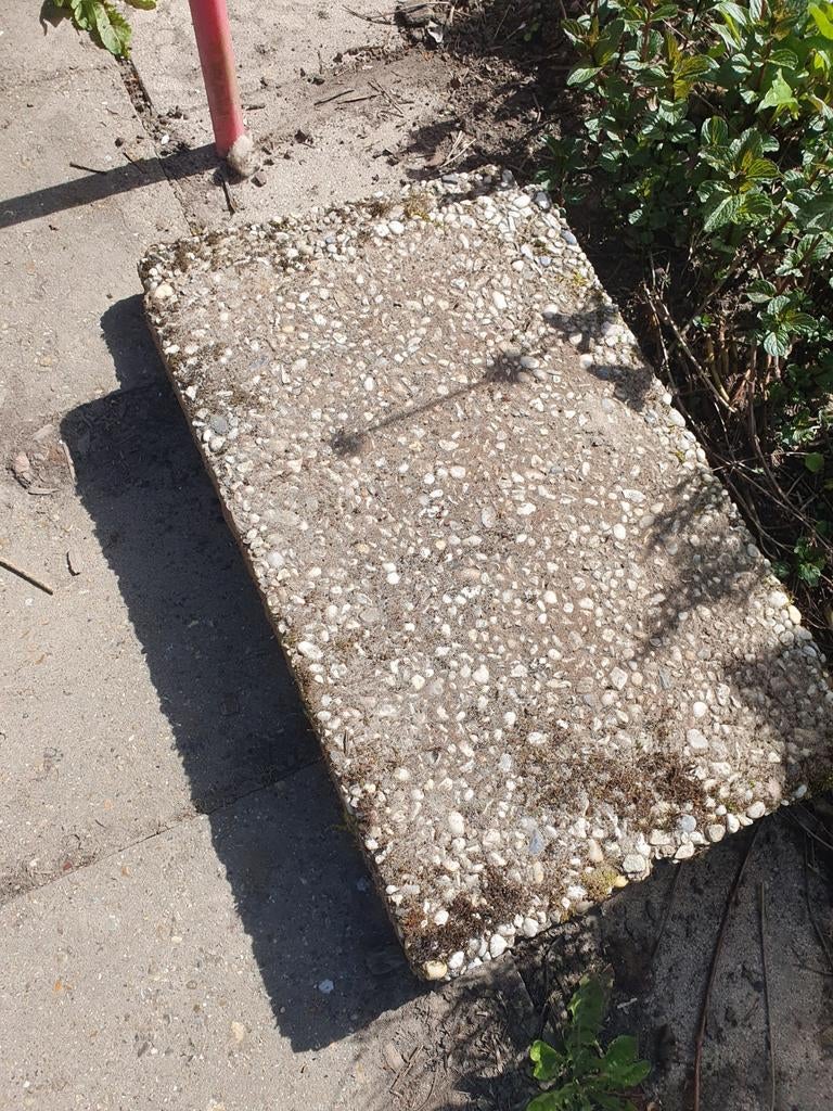 Gratis af te halen grote 60x40 grindtegels, Ophalen, Gebruikt, Beton, Terrastegels