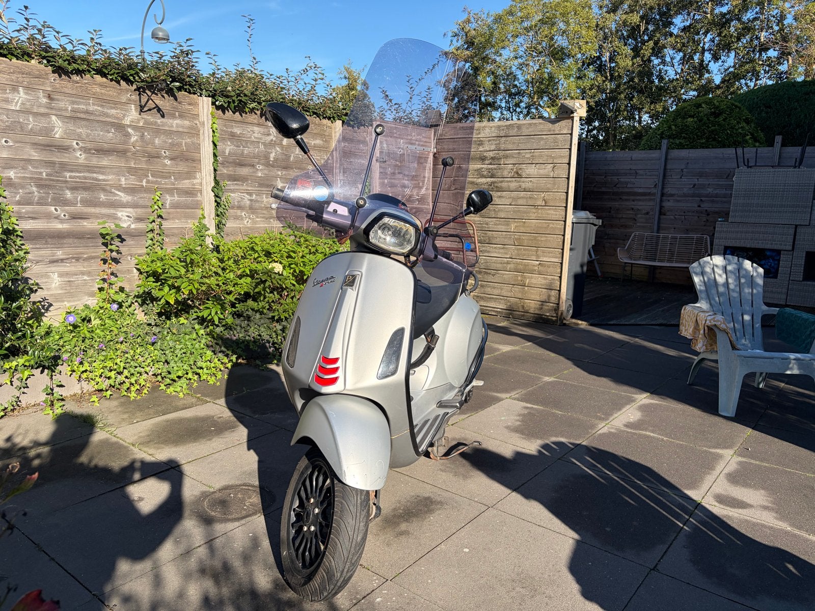 Custom Vespa Sprint Mat Zilver, Fietsen en Brommers, Ophalen, Gebruikt, Vespa S, Benzine