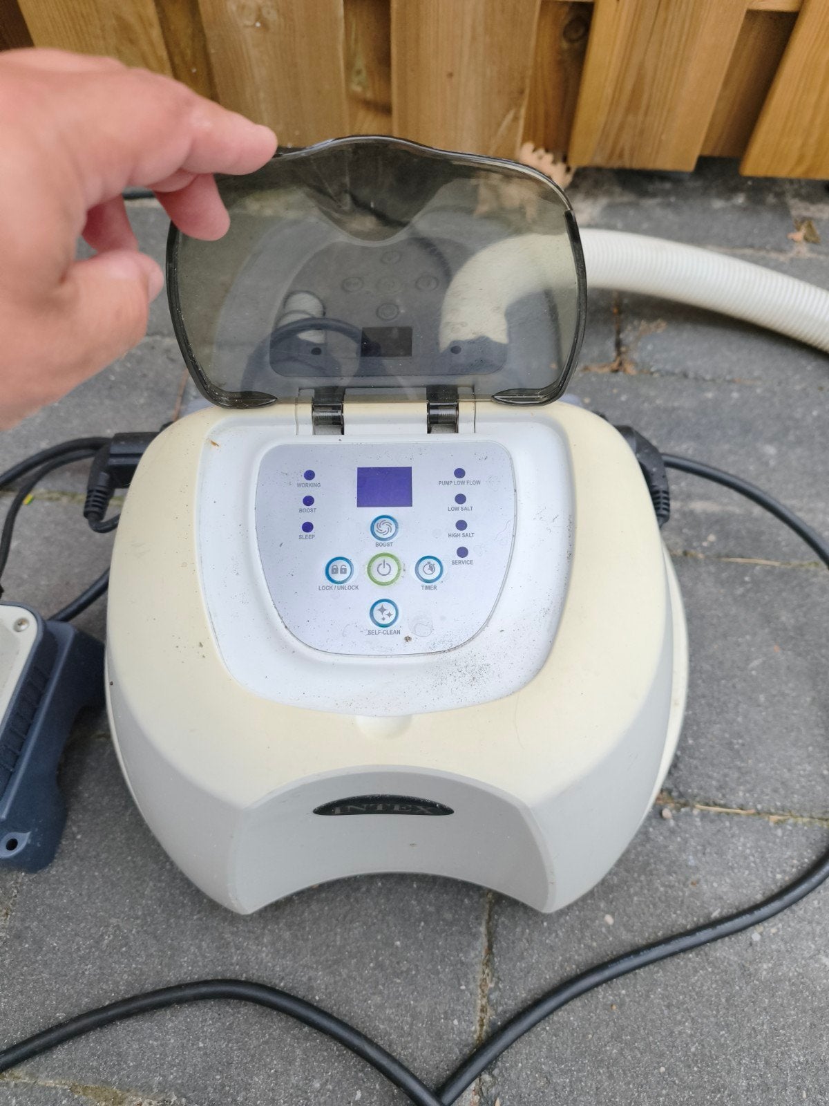Intex zoutwater systeem, Ophalen