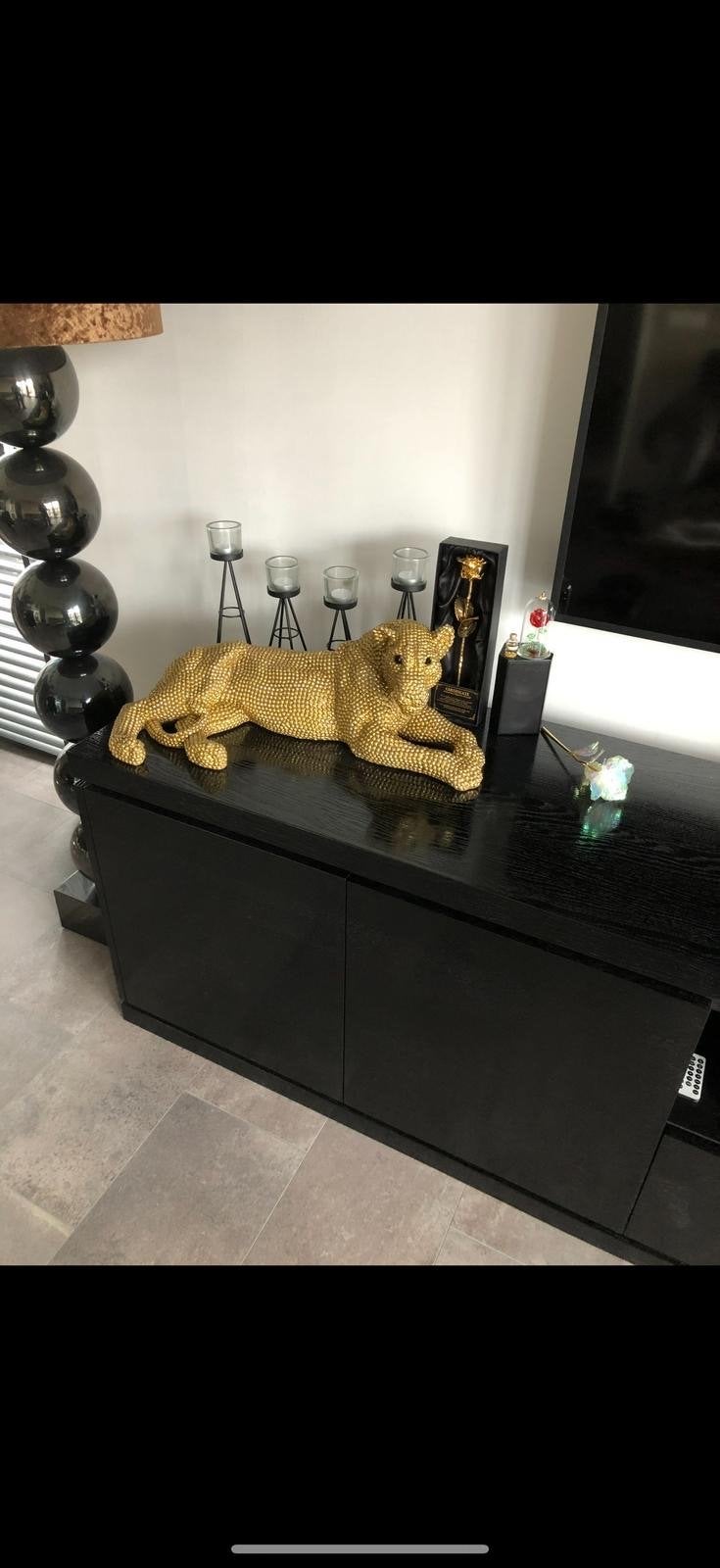 Gouden tijger beeld van Richmond Interiors, Ophalen, Overige materialen, Zo goed als nieuw, Goud